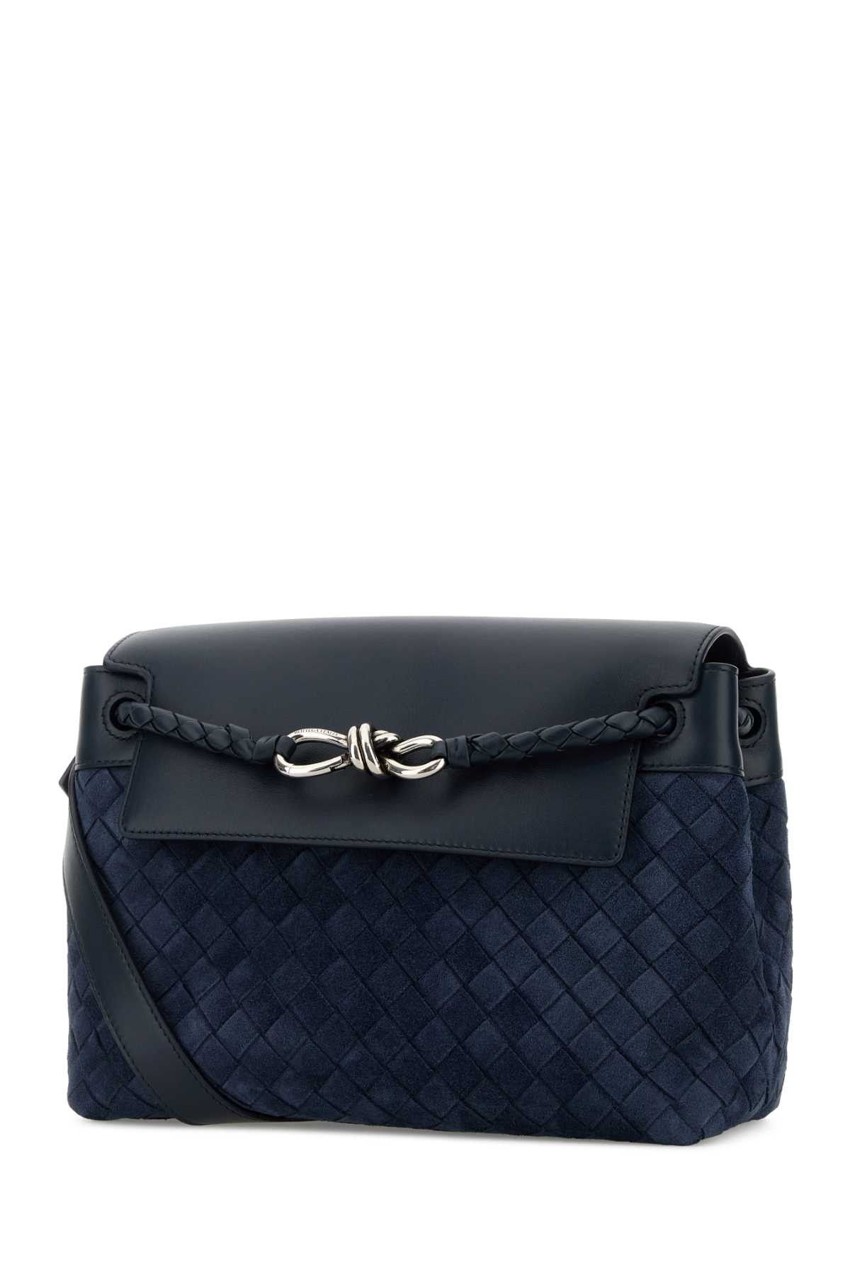 Bottega Veneta Navy Blue Suede Small Andiamo Crossbody Bag Size ONE SIZE - 2 Thumbnail