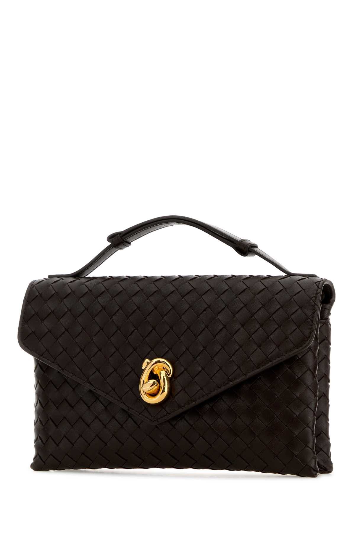 Bottega Veneta Dark Brown Leather Knot Lock Handbag Size ONE SIZE - 2 Thumbnail