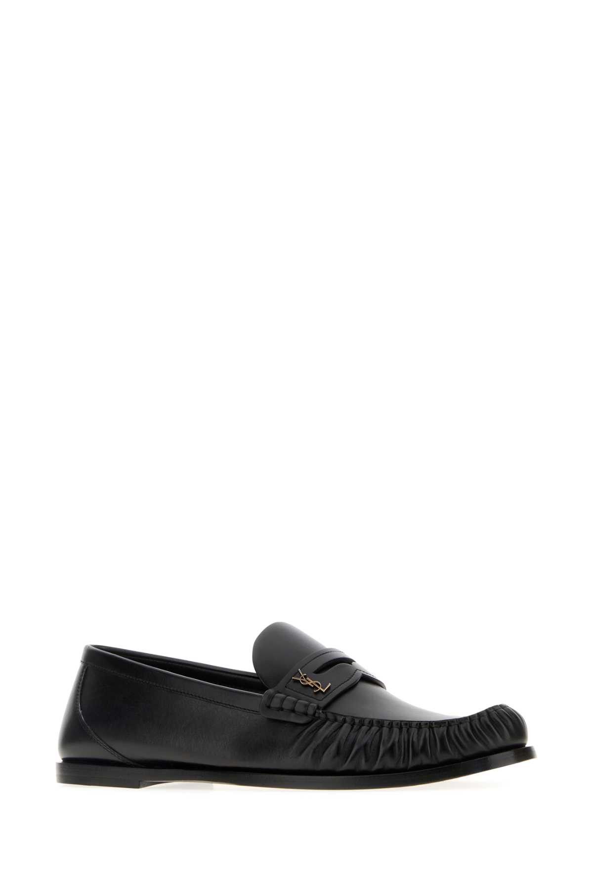 Saint Laurent Paris Black Leather Laurent Loafers Size US 8 / EU 41 - 2 Thumbnail