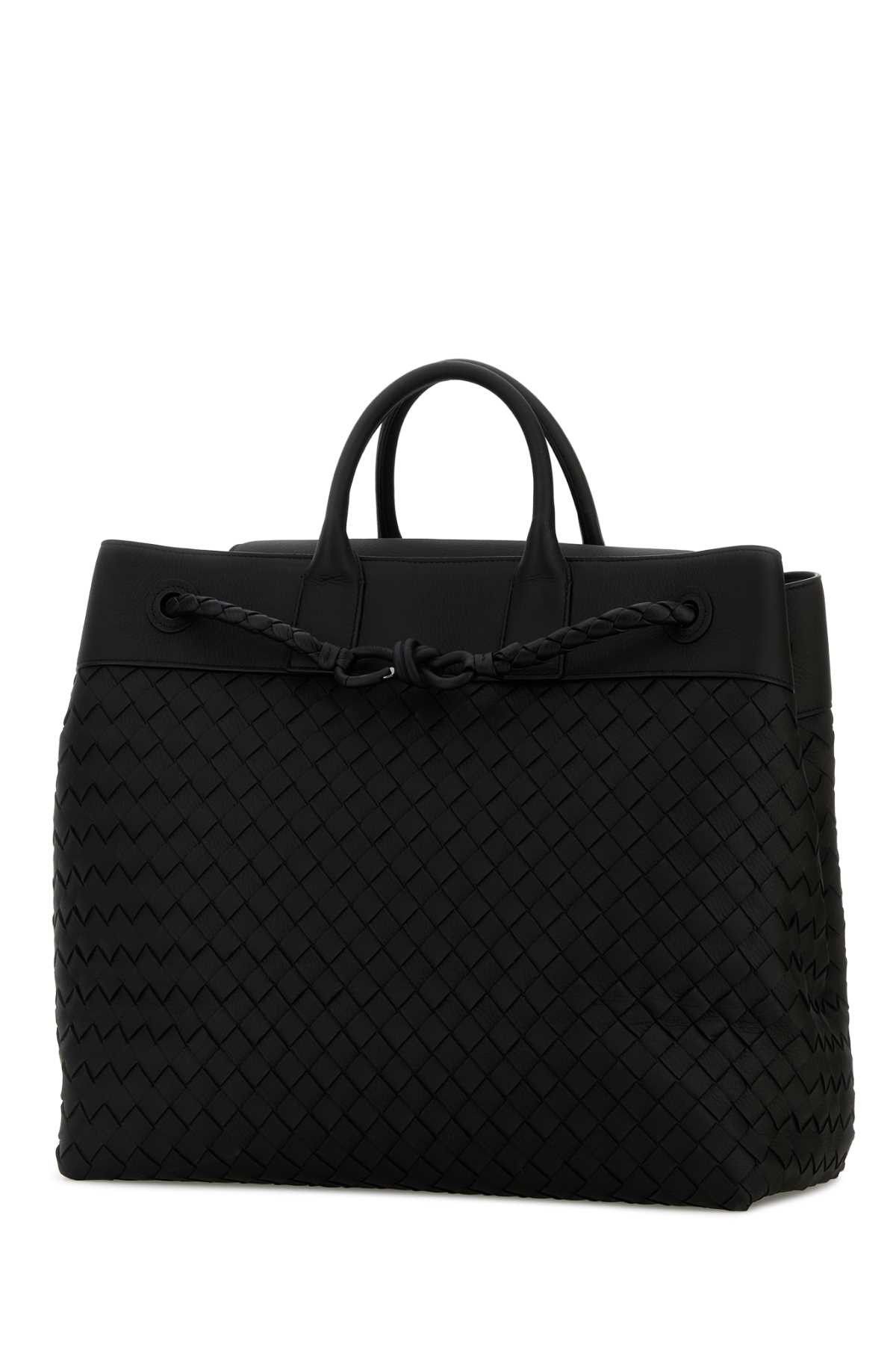Bottega Veneta Black Leather Andiamo Voyager Travel Bag Size ONE SIZE - 2 Thumbnail