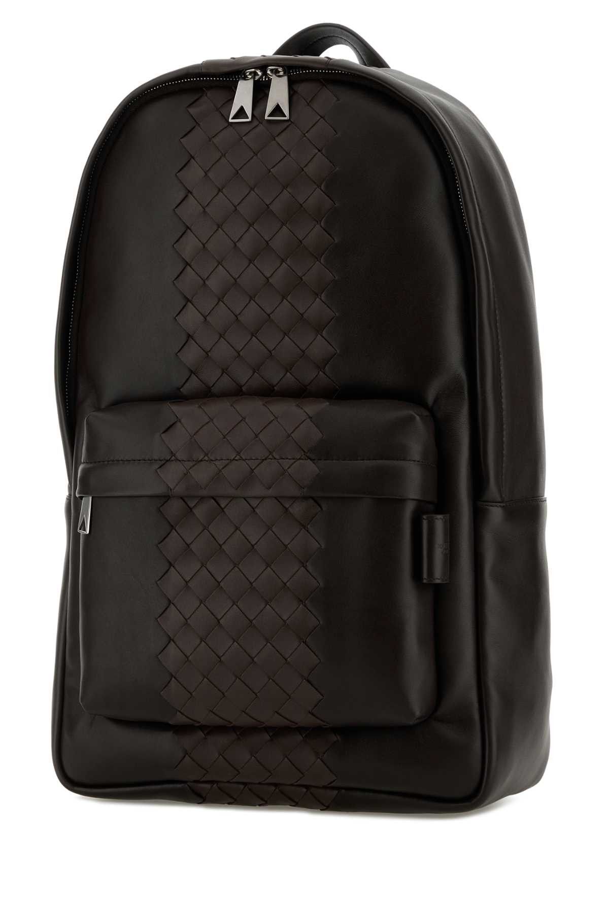 Bottega Veneta Dark Brown Leather Backpack Size ONE SIZE - 2 Thumbnail
