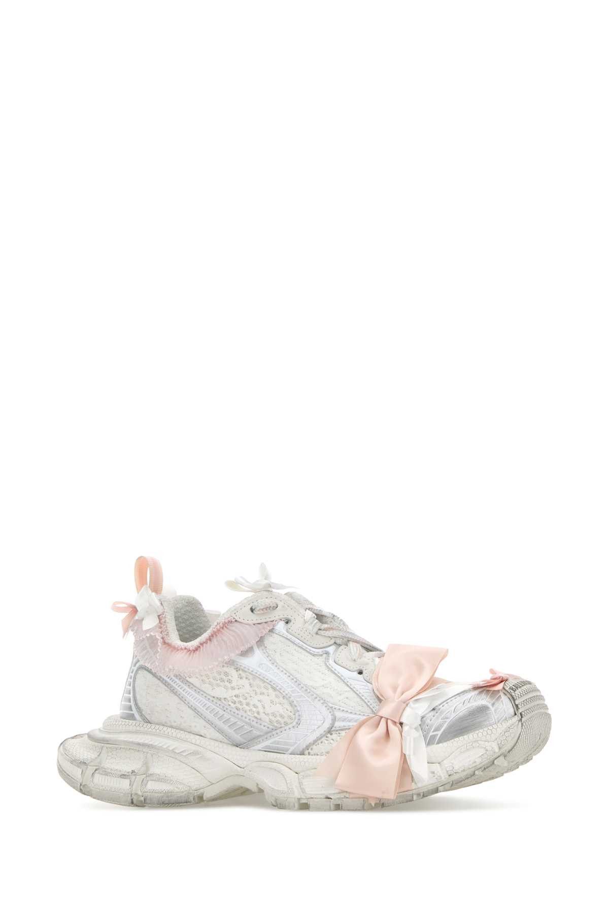 Balenciaga White Fabric And Rubber 3Xl Lace Sneakers Size US 10 / IT 40 - 2 Thumbnail