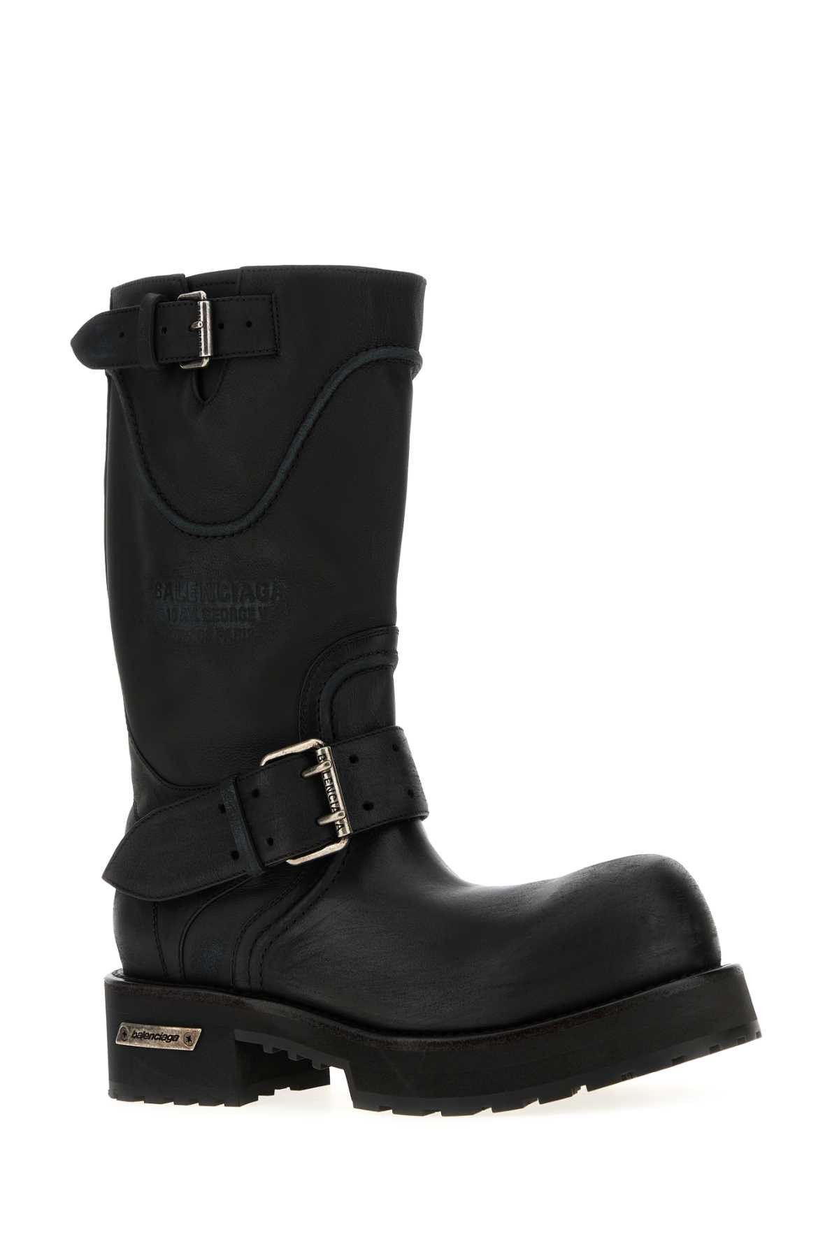 Balenciaga Black Leather Venom Boots Size US 7 / EU 40 - 2 Thumbnail