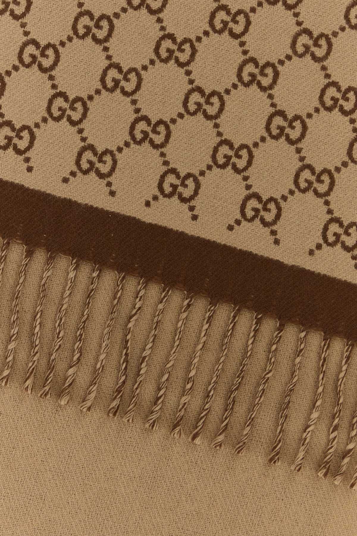 Gucci Embroidered Wool Scarf Size ONE SIZE - 2 Thumbnail