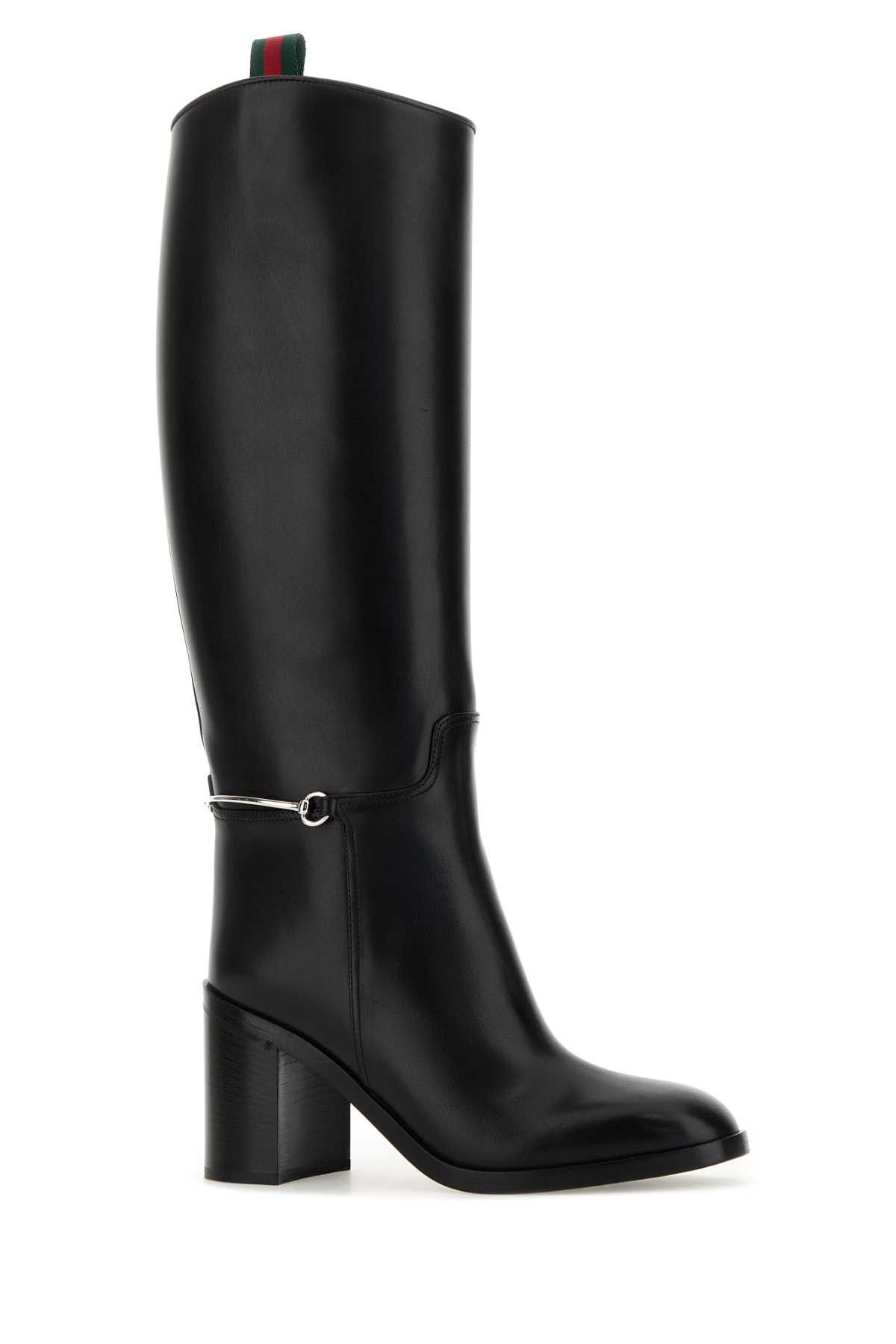 Gucci Black Leather Boots Size US 7 / IT 37 - 2 Thumbnail