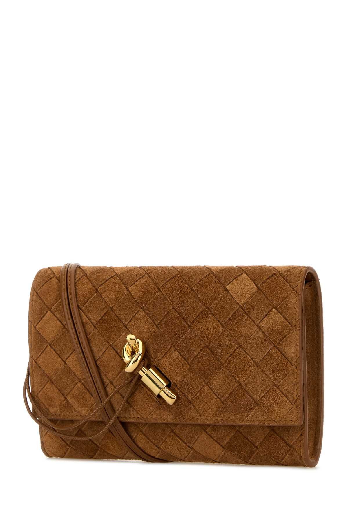 Bottega Veneta Camel Suede Andiamo Crossbody Bag Size ONE SIZE - 2 Thumbnail