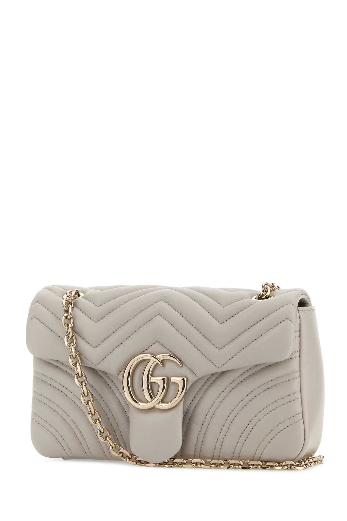Gucci Chalk Nappa Leather Medium Gg Marmont Shoulder Bag Size ONE SIZE - 2 Thumbnail