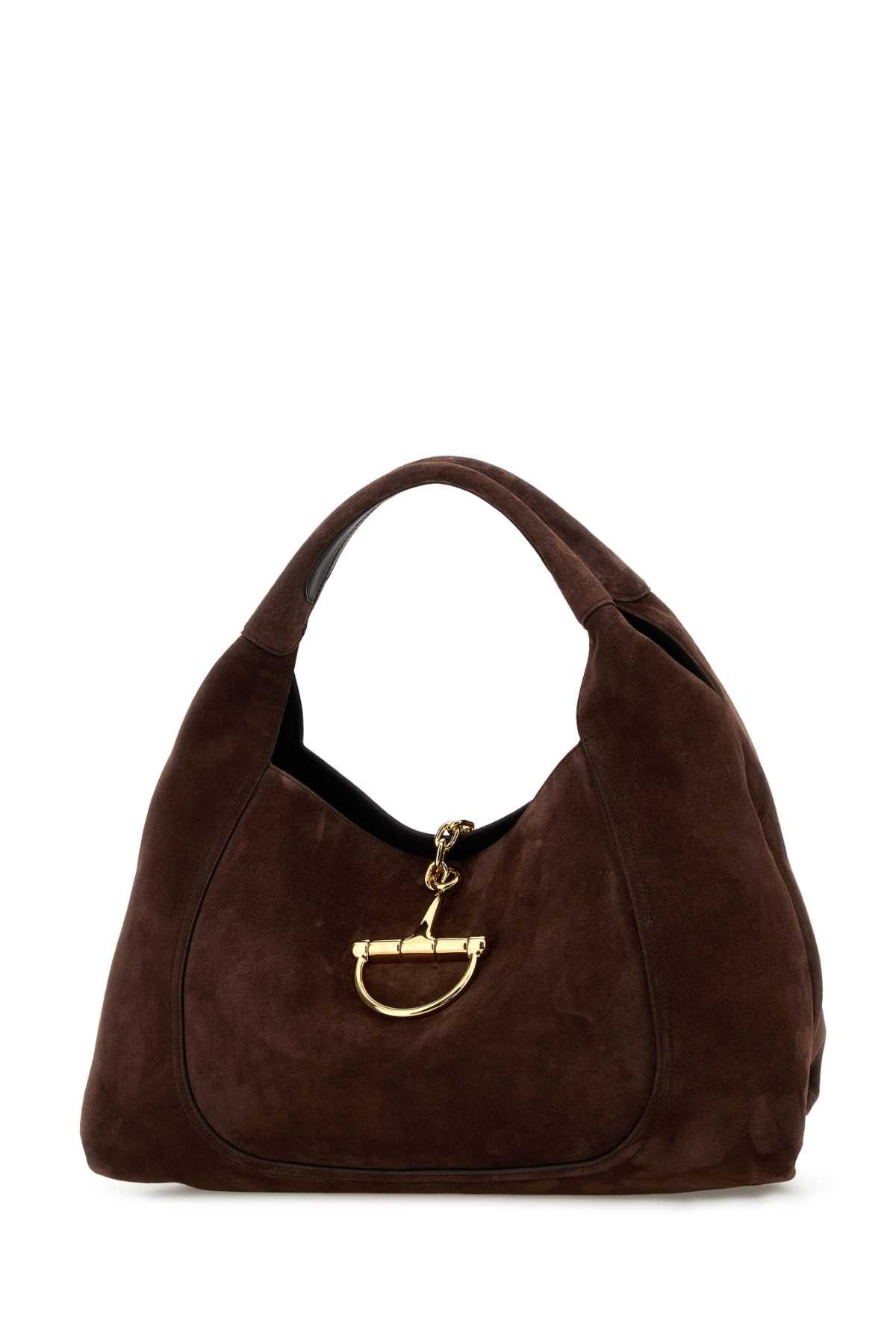 Gucci Brown Suede Maxi Gucci Softbit Shoulder Bag Size ONE SIZE - 2 Thumbnail