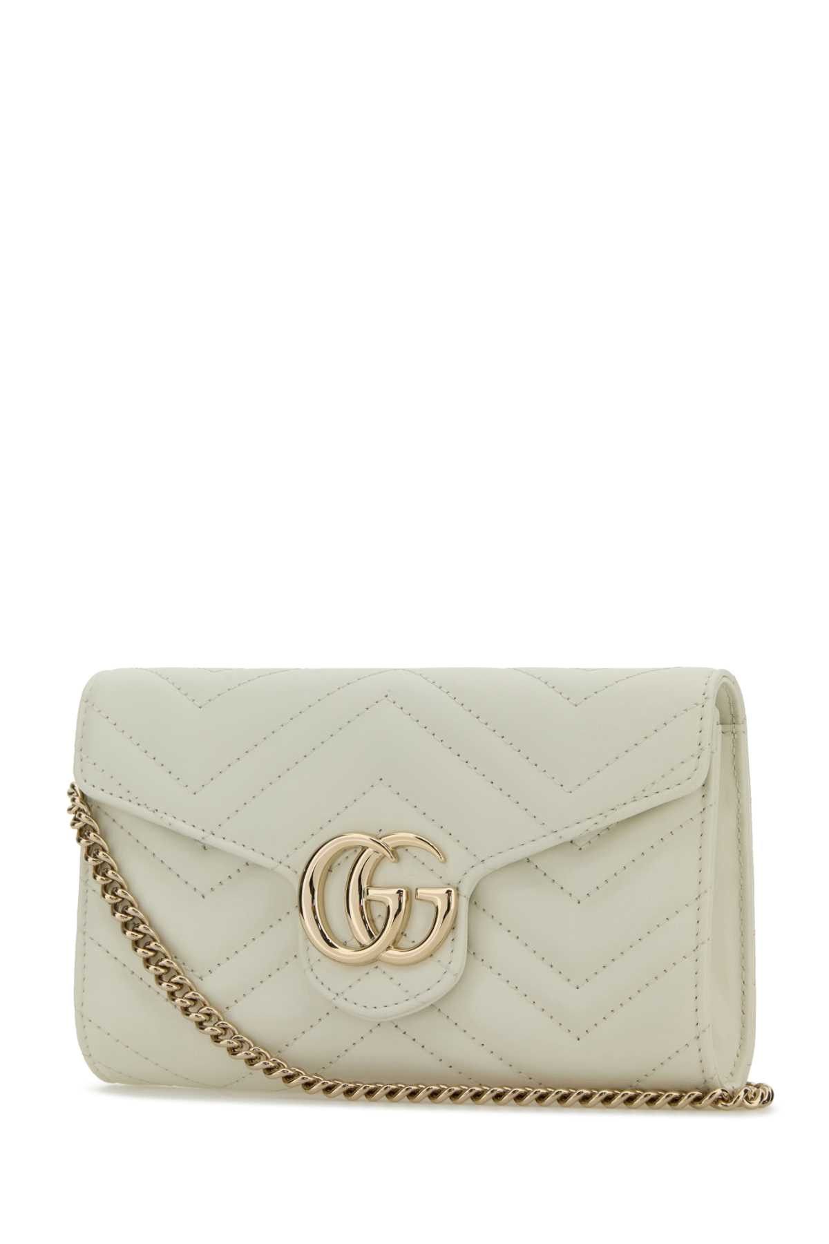 Gucci White Leather Gg Marmont Wallet Size ONE SIZE - 2 Thumbnail