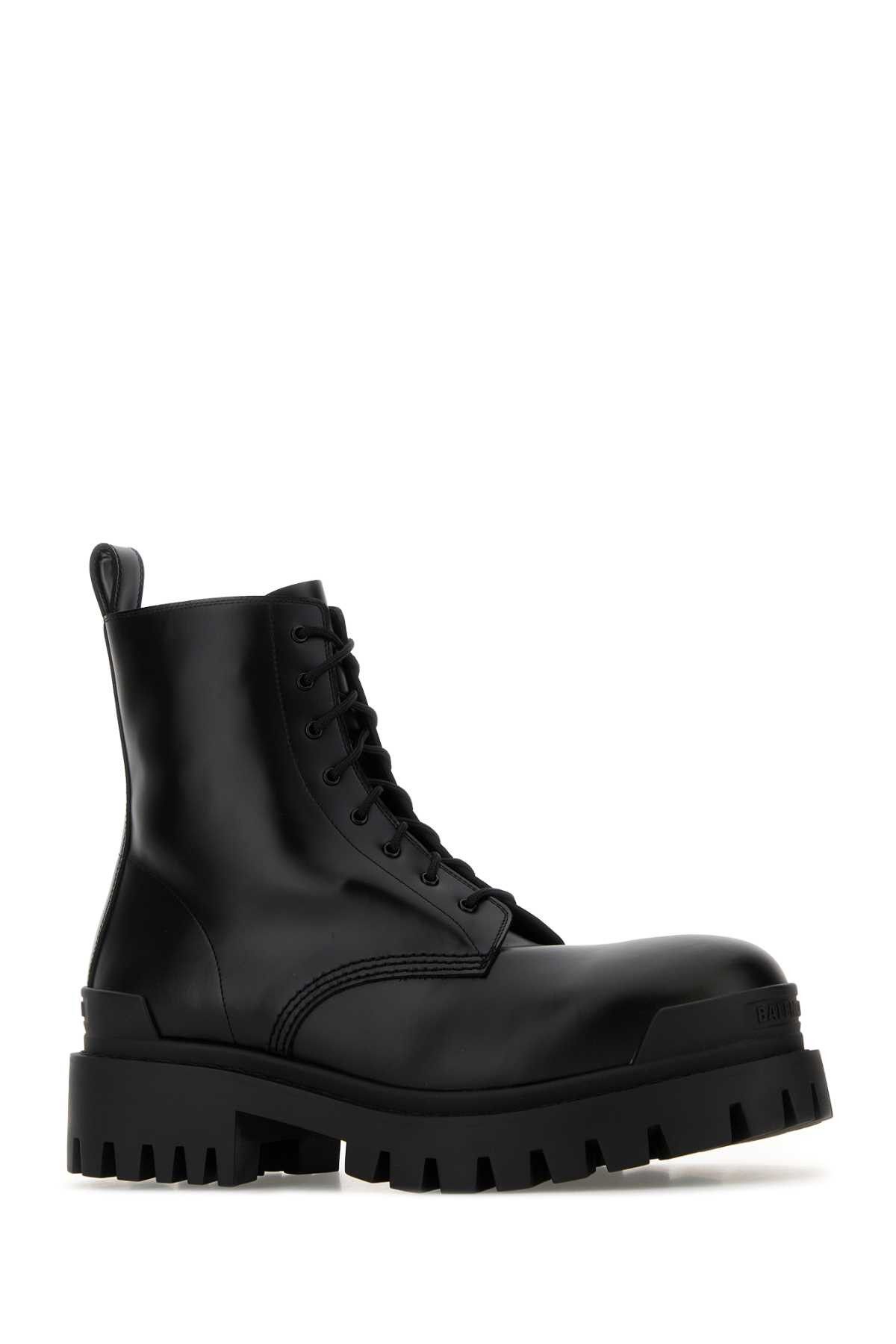 Balenciaga Black Leather Strike Ankle Boots Size US 9 / EU 42 - 2 Thumbnail
