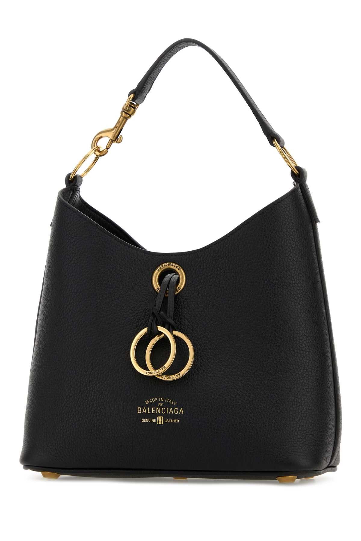 Balenciaga Black Leather Carrie Handbag Size ONE SIZE - 2 Thumbnail