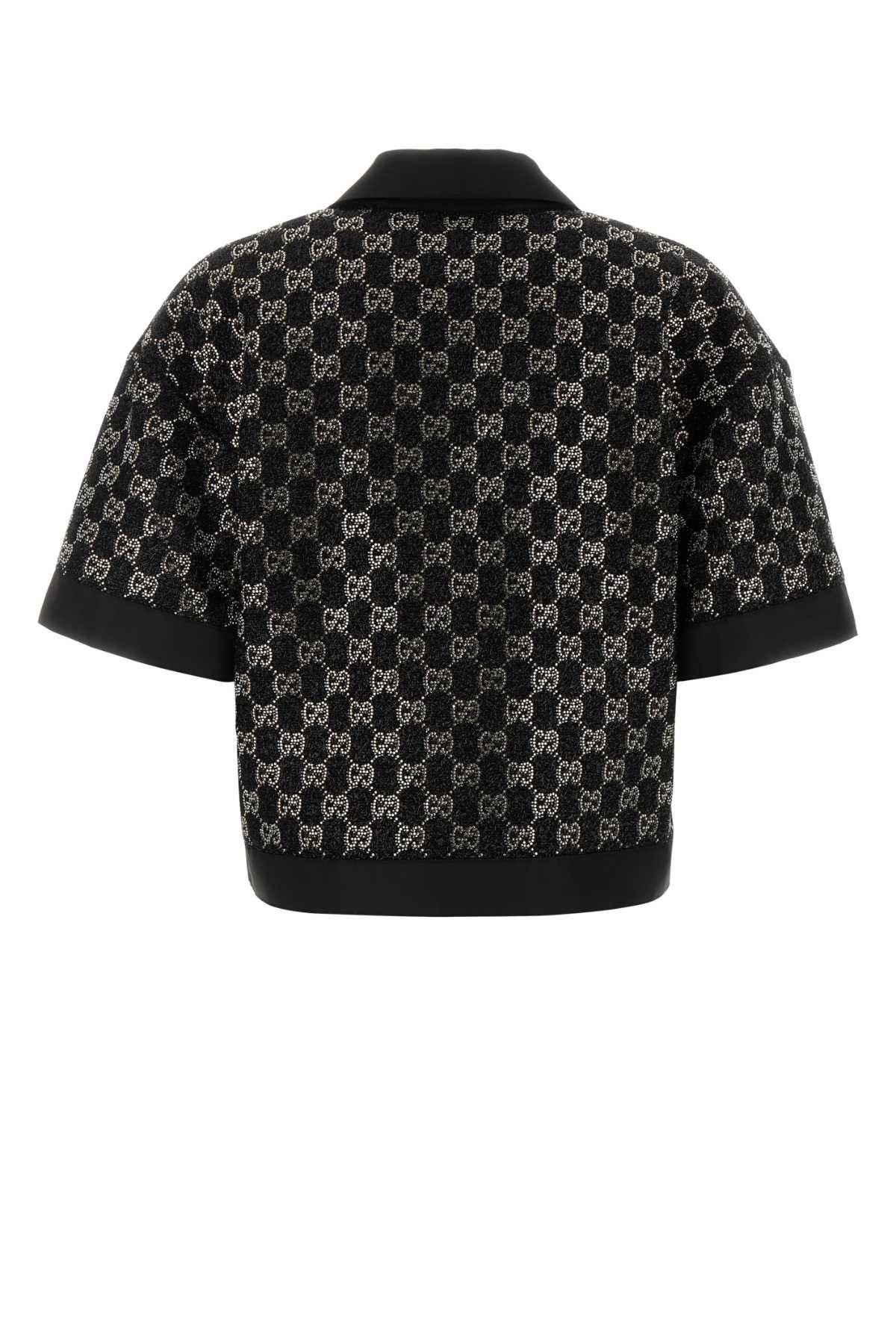 Gucci Black Boucle Polo Shirt Size XS / US 0-2 / IT 36-38 - 2 Thumbnail
