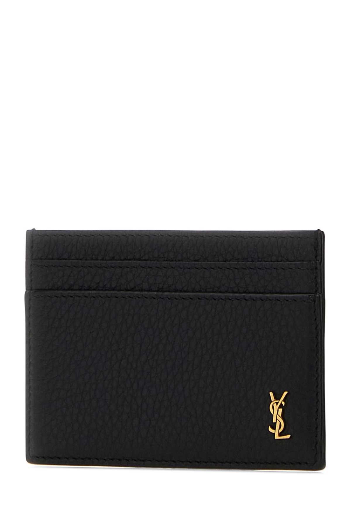 Saint Laurent Paris Black Leather Card Holder Size ONE SIZE - 2 Thumbnail