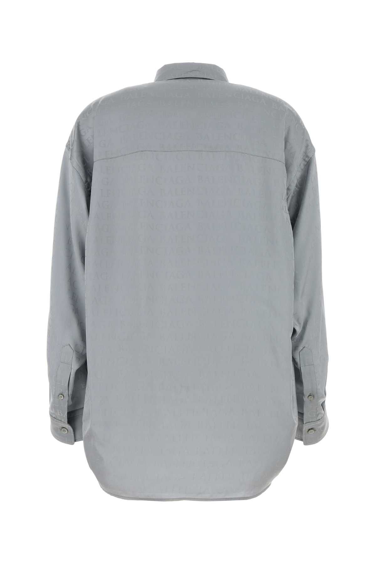 Balenciaga Grey Wool Shirt Size S / US 4 / IT 40 - 2 Thumbnail