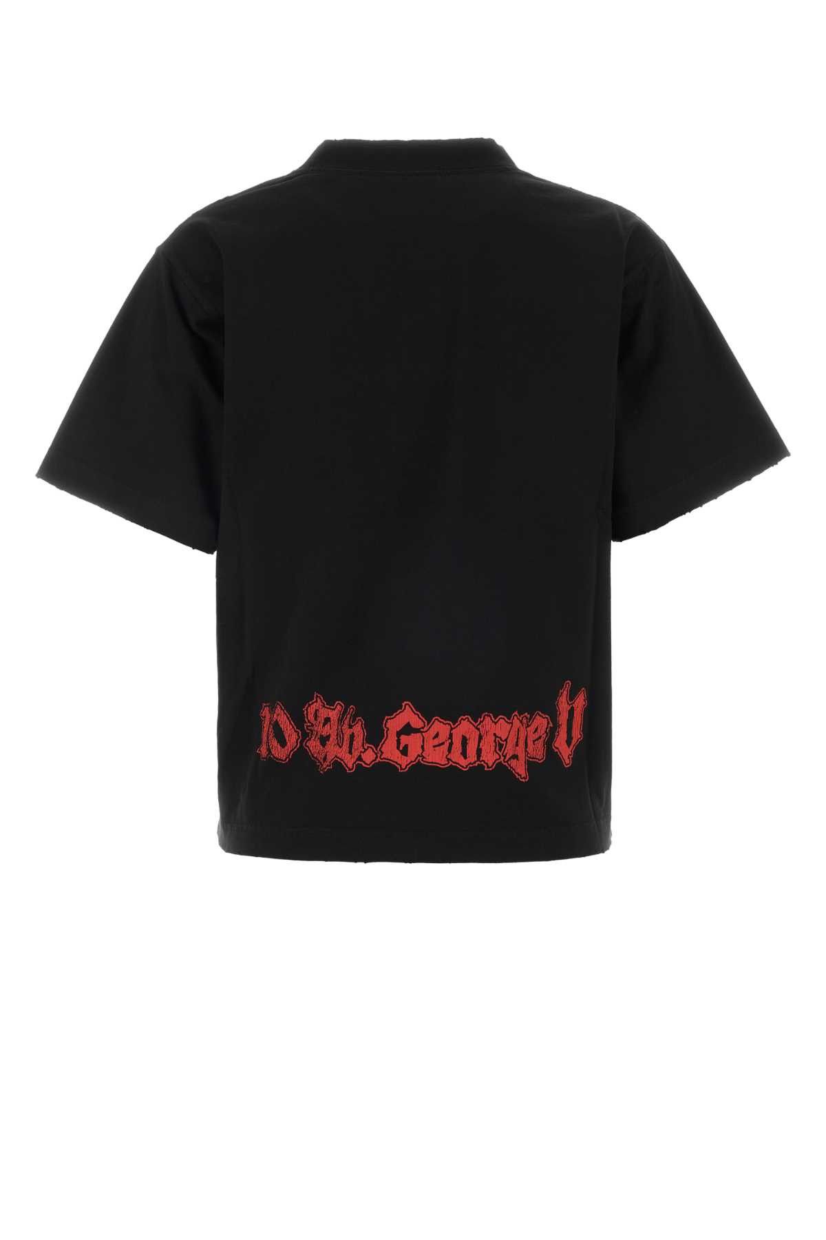 Balenciaga Black Cotton T-Shirt Size S / US 4 / IT 40 - 2 Thumbnail