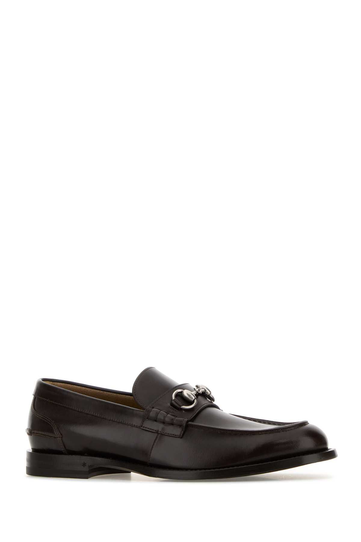 Gucci Dark Brown Leather Loafers Size US 9 / EU 42 - 2 Thumbnail