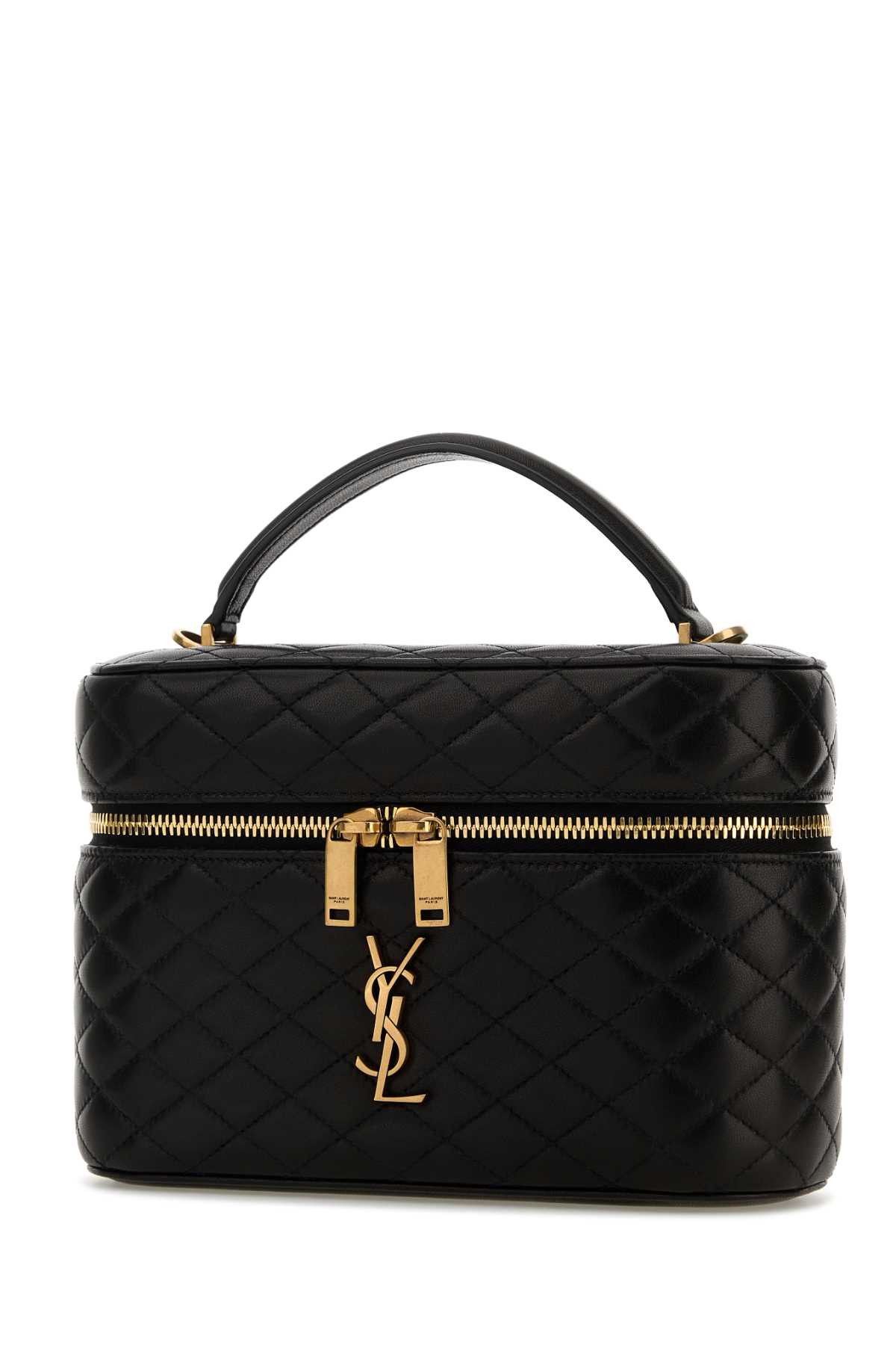 Saint Laurent Paris Black Leather Large Vanity Gaby Handbag Size ONE SIZE - 2 Thumbnail