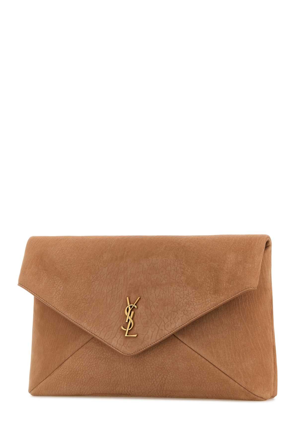 Saint Laurent Paris Antiqued Pink Suede Envelope Clutch Size ONE SIZE - 2 Thumbnail