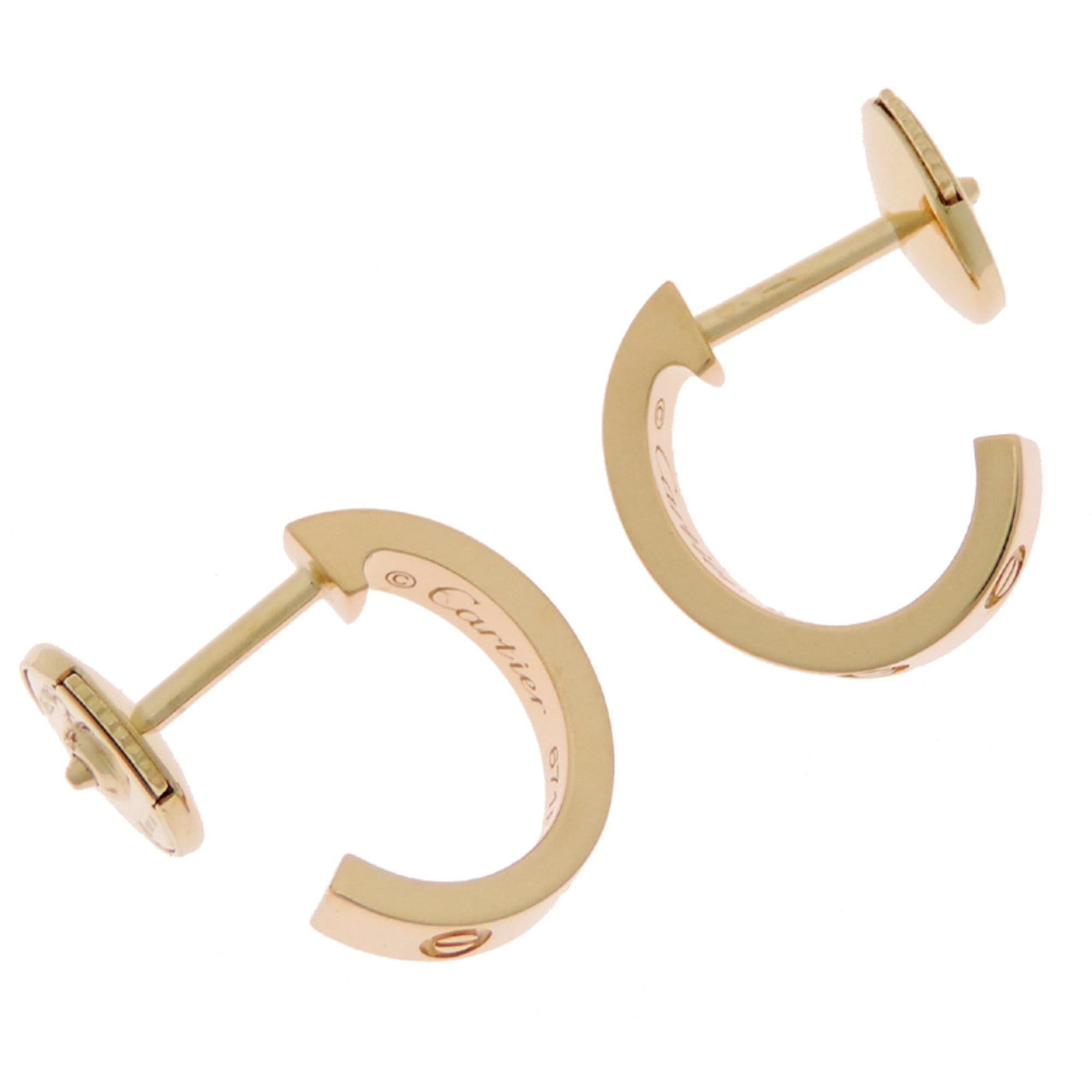 Cartier Cartier Love Hoop Small Model Earrings (B8028800), purchased in 2025, for both men and women, 750 Yellow Gold. Size ONE SIZE - 4 Thumbnail