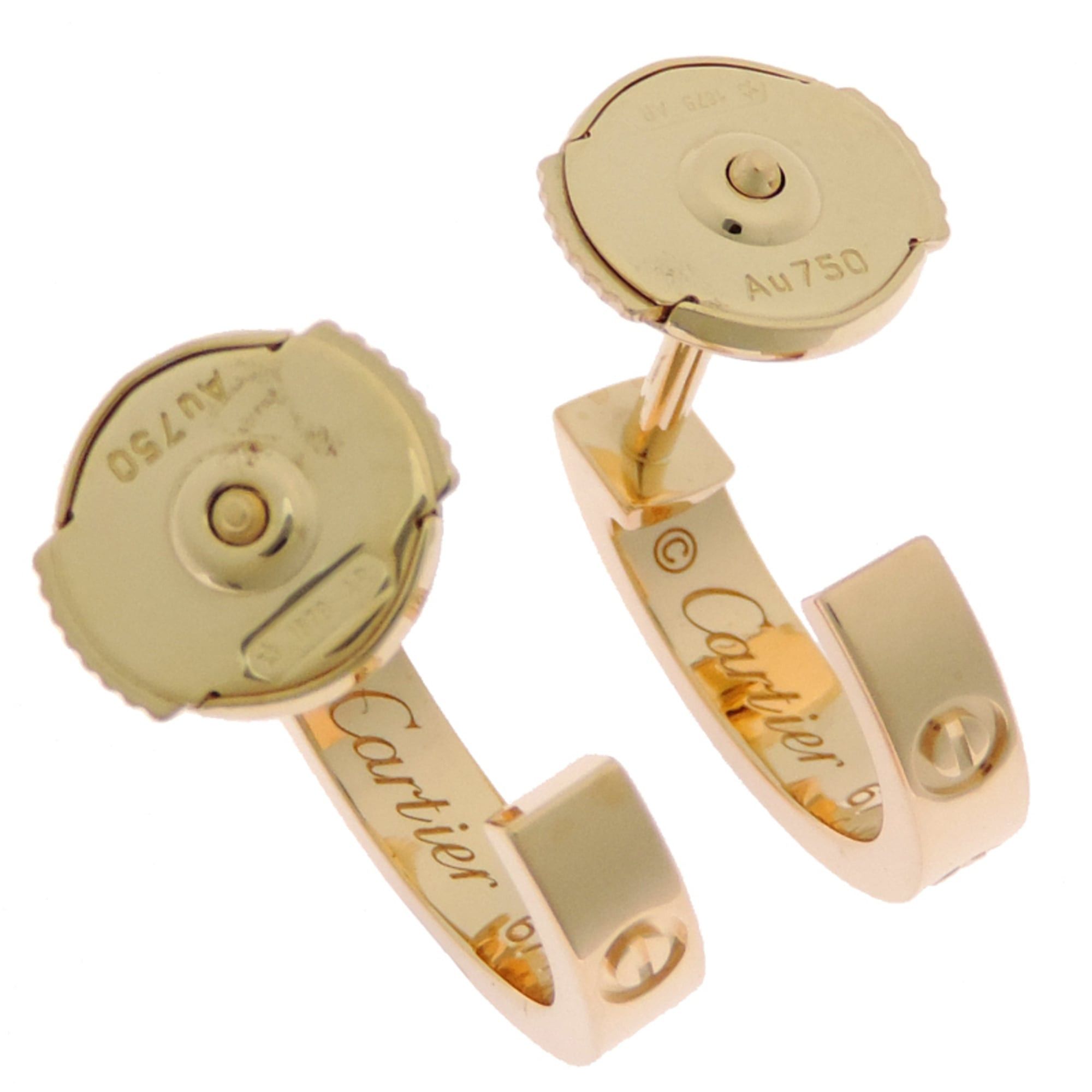 Cartier Cartier Love Hoop Small Model Earrings (B8028800), purchased in 2025, for both men and women, 750 Yellow Gold. Size ONE SIZE - 3 Thumbnail