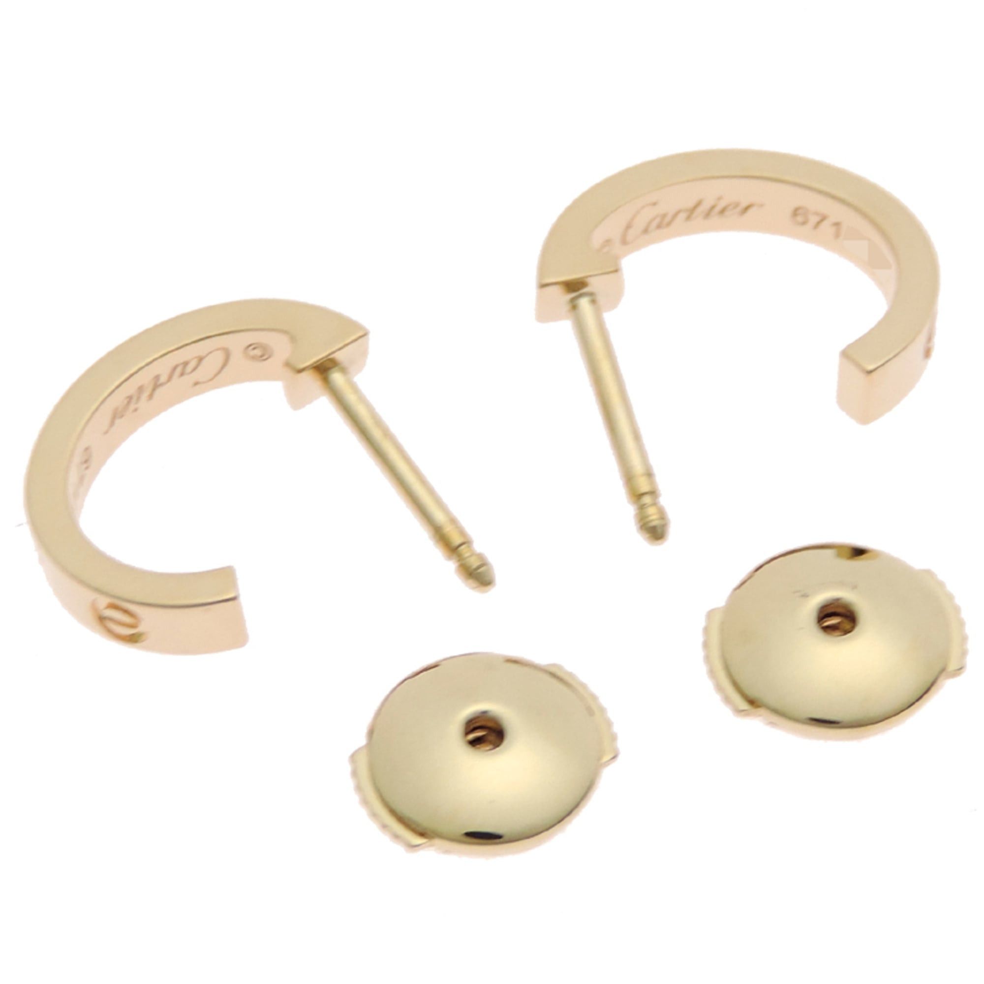 Cartier Cartier Love Hoop Small Model Earrings (B8028800), purchased in 2025, for both men and women, 750 Yellow Gold. Size ONE SIZE - 5 Thumbnail