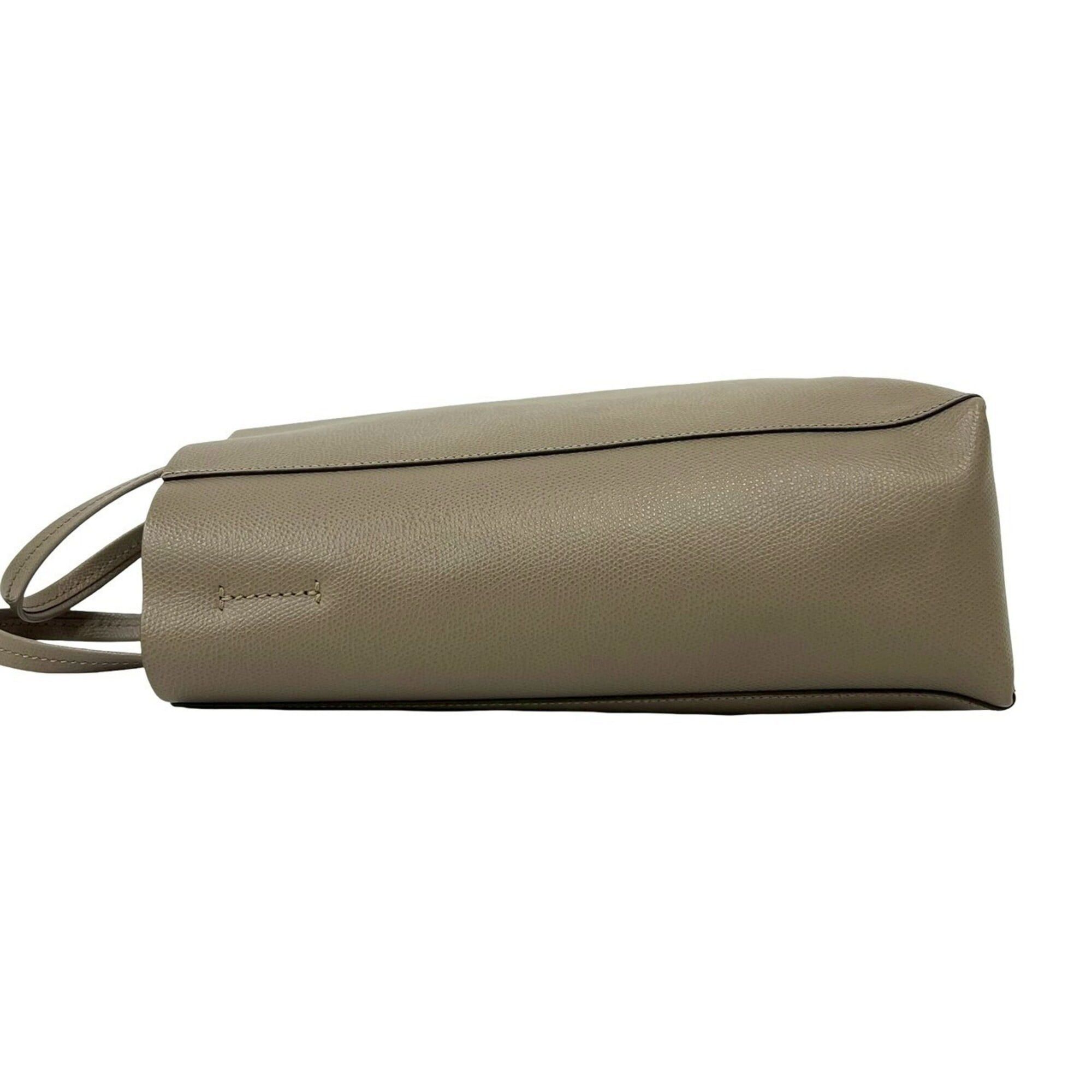 Celine CELINE Vertical Cabas Small Logo Leather 2-way Shoulder Bag/Handbag Beige 93328 Size ONE SIZE - 5 Thumbnail
