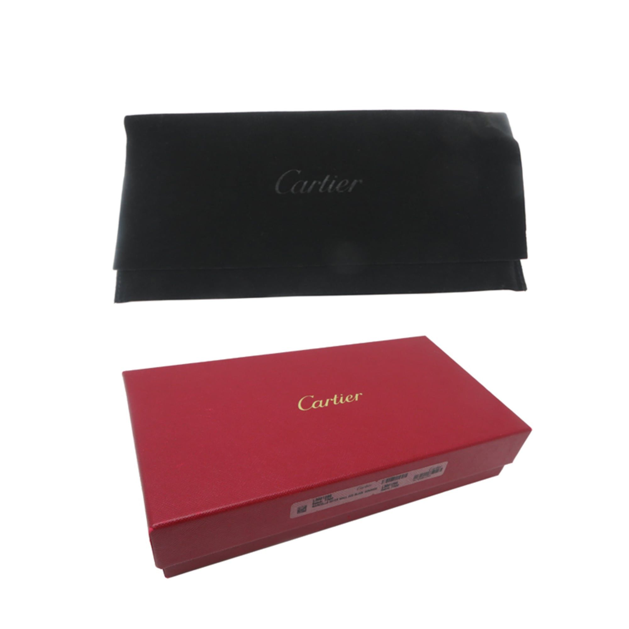 Cartier Cartier Marcello Women's Long Wallet L3001295 Calfskin Black Size ONE SIZE - 8 Thumbnail
