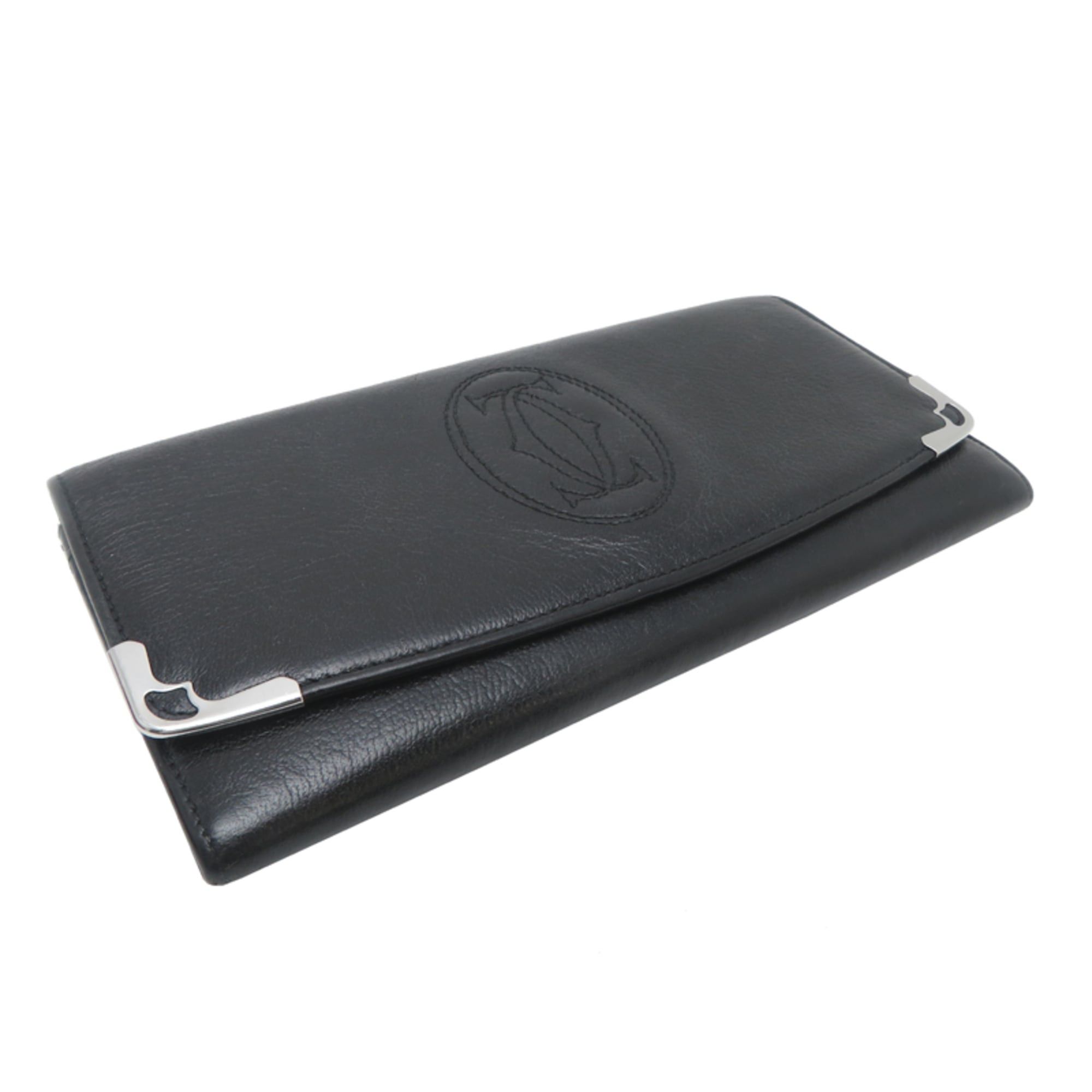 Cartier Cartier Marcello Women's Long Wallet L3001295 Calfskin Black Size ONE SIZE - 3 Thumbnail
