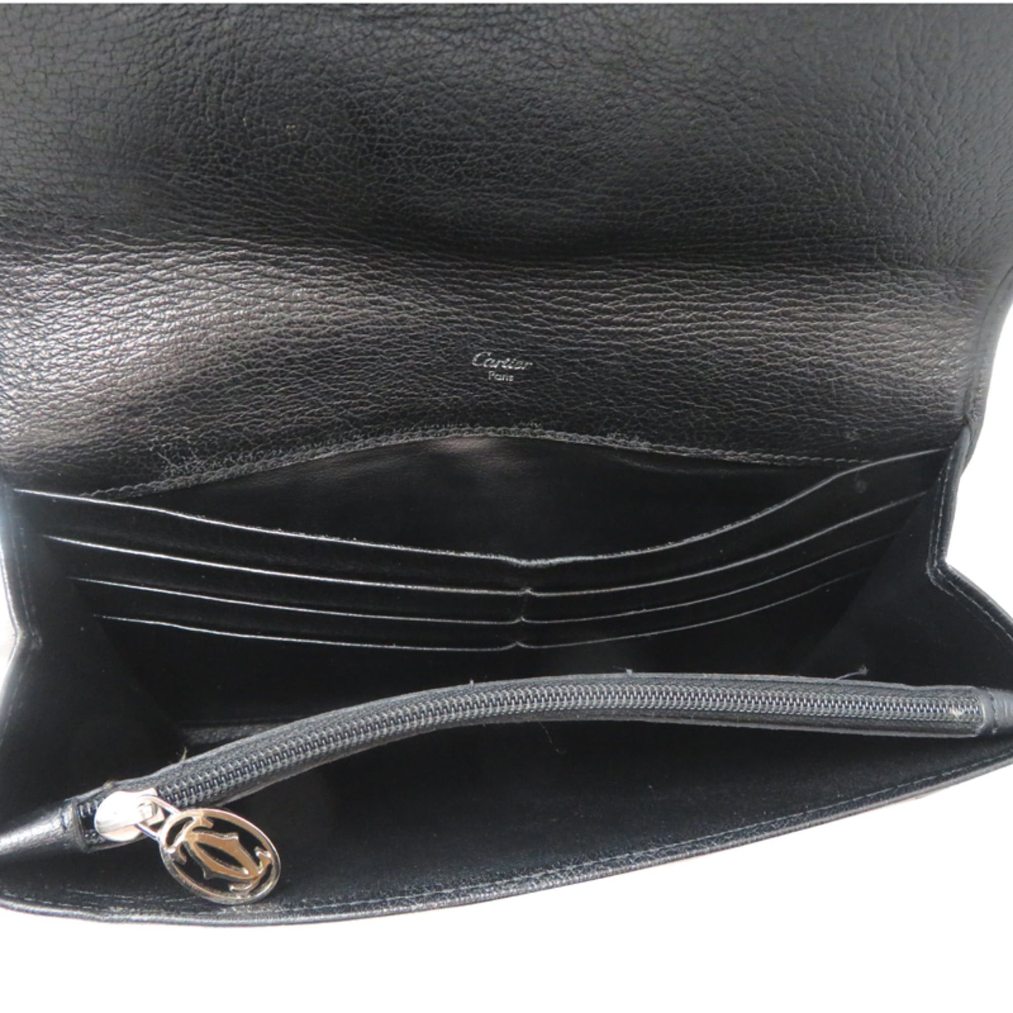 Cartier Cartier Marcello Women's Long Wallet L3001295 Calfskin Black Size ONE SIZE - 5 Thumbnail