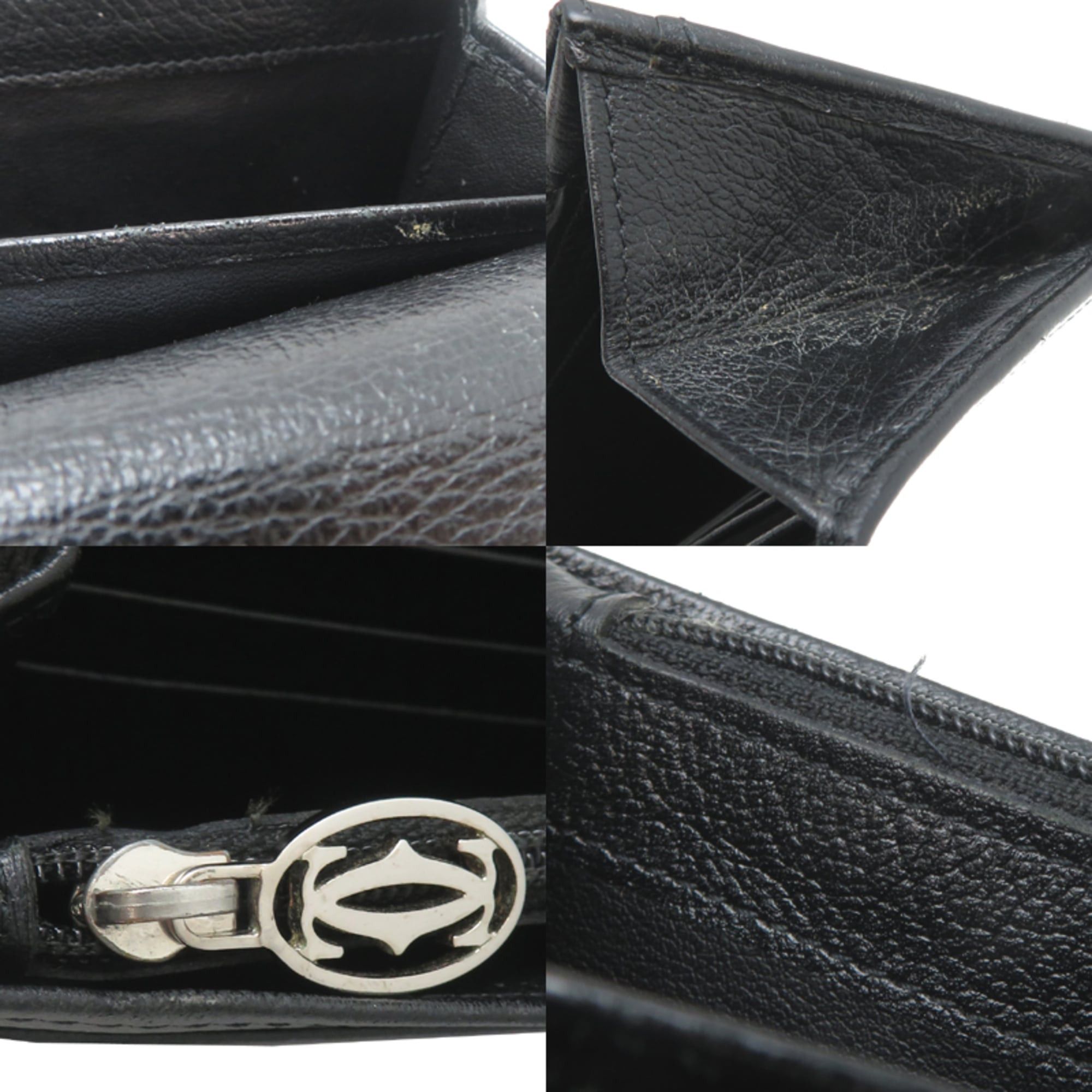 Cartier Cartier Marcello Women's Long Wallet L3001295 Calfskin Black Size ONE SIZE - 9 Thumbnail