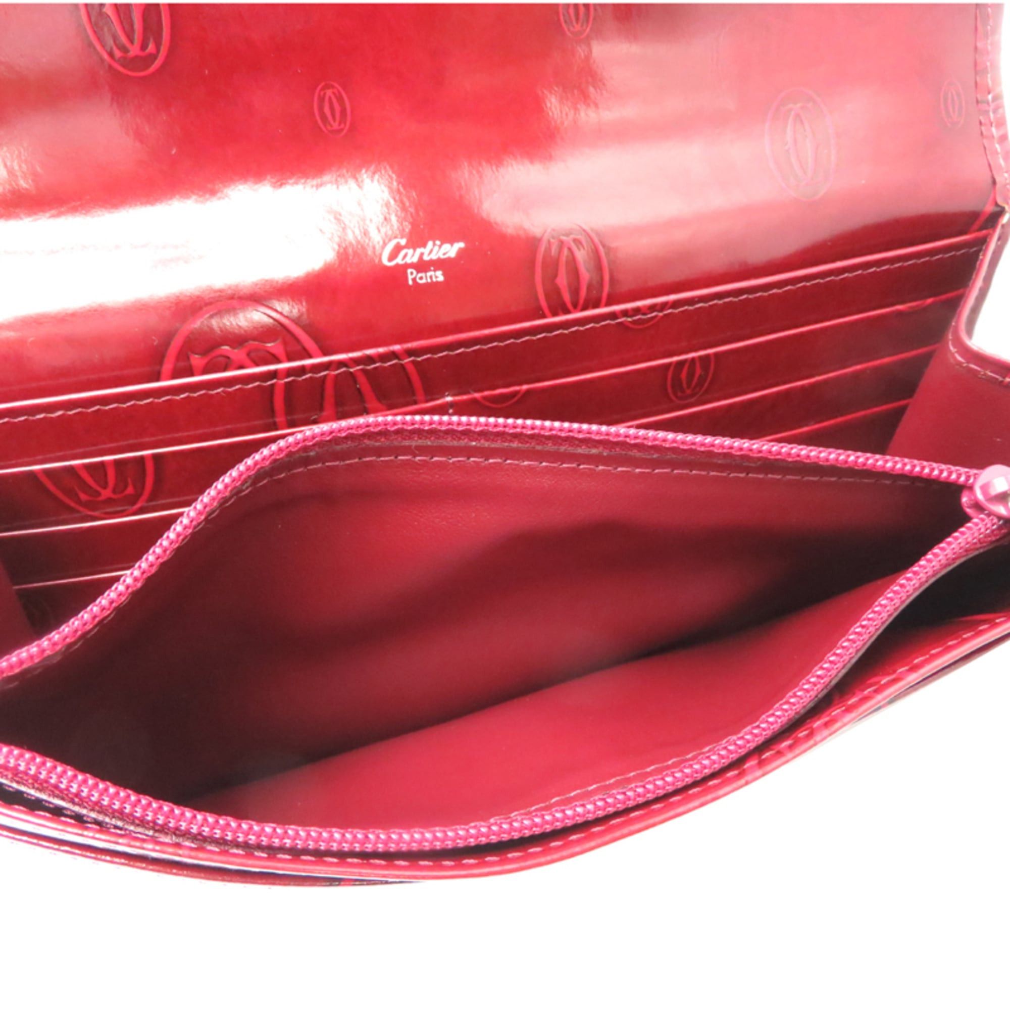 Cartier Cartier Women's Long Wallet L3000722 Enamel Bordeaux (Red) Size ONE SIZE - 7 Thumbnail