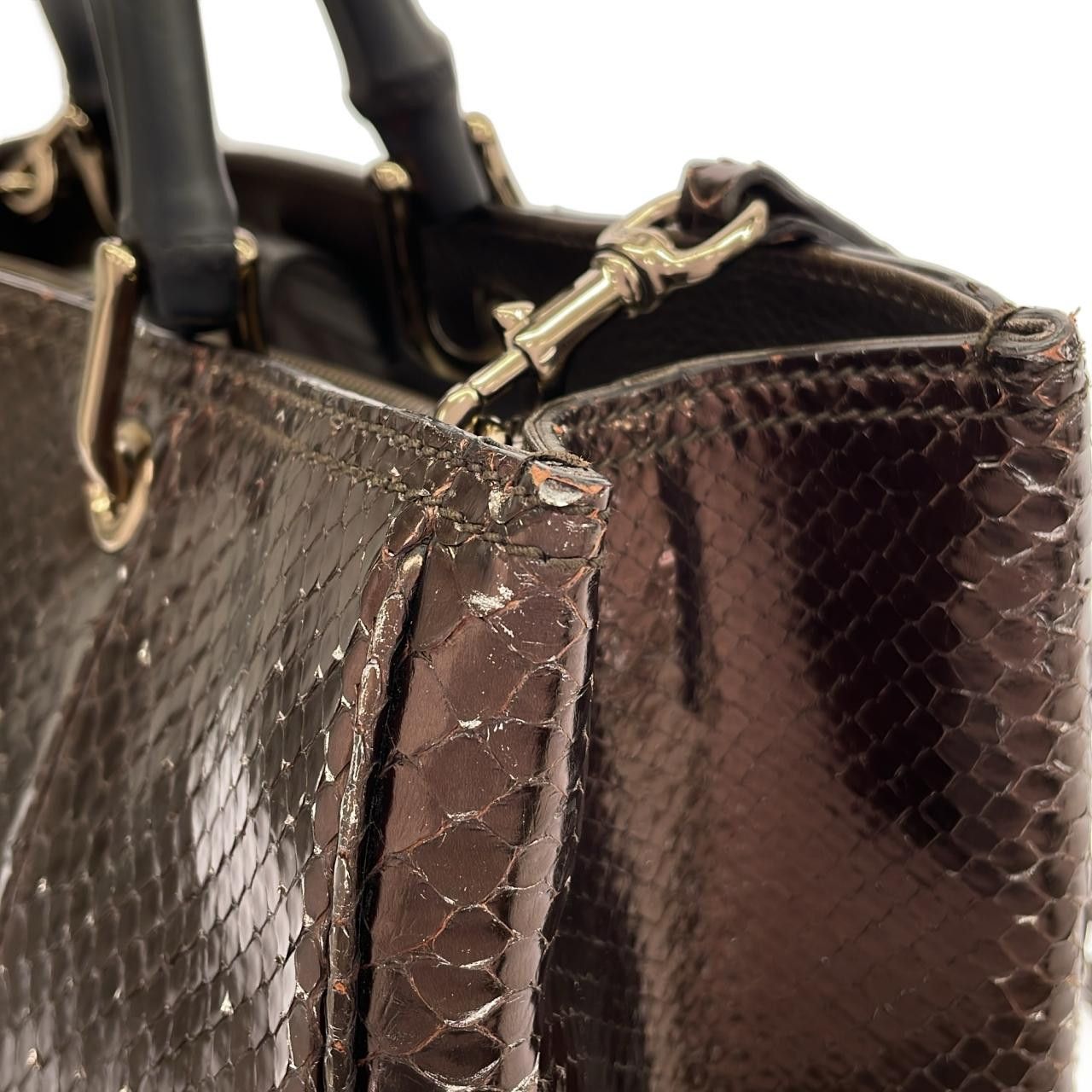 Gucci Gucci Gucci Python Shoulder Bag Others Crossbody Bag 323660 DUTY FREE for USA Size ONE SIZE - 5 Thumbnail