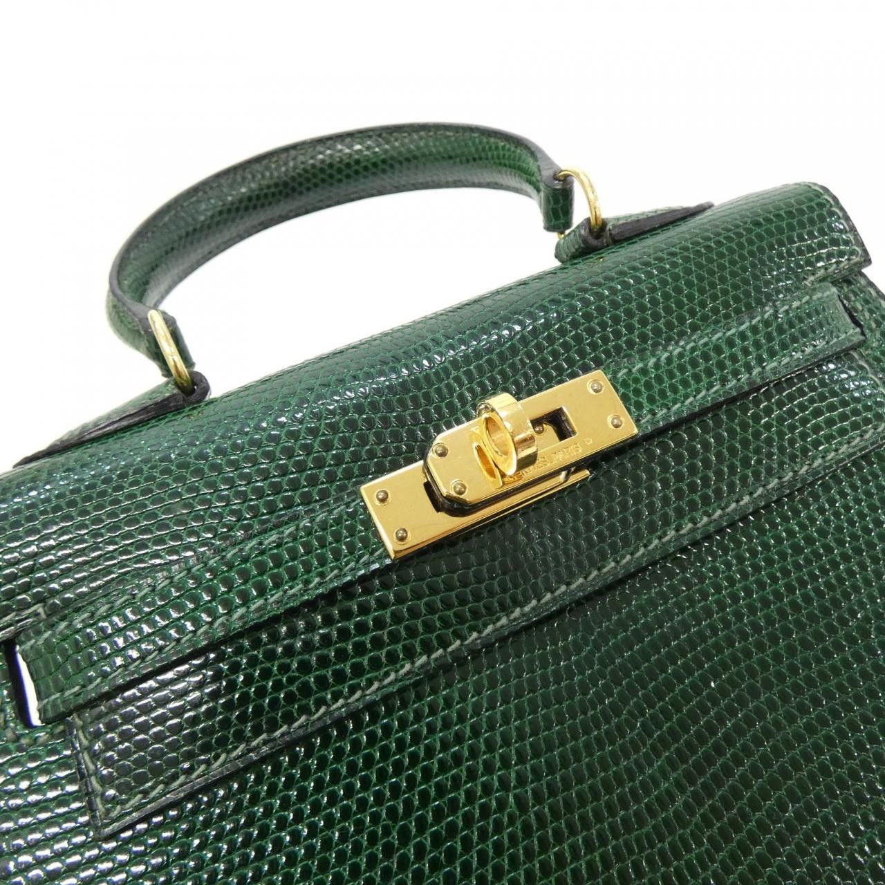 Hermes Hermes Hermes Mini Kelly Lizard Leather Handbag Stamp Y DUTY FREE for USA Size ONE SIZE - 4 Thumbnail