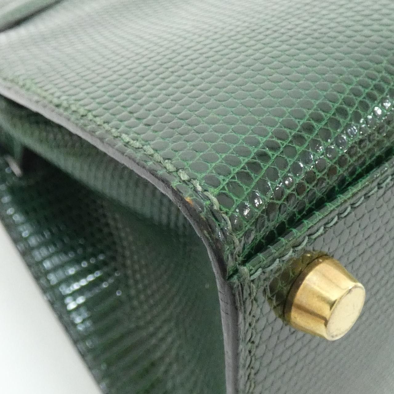Hermes Hermes Hermes Mini Kelly Lizard Leather Handbag Stamp Y DUTY FREE for USA Size ONE SIZE - 3 Thumbnail
