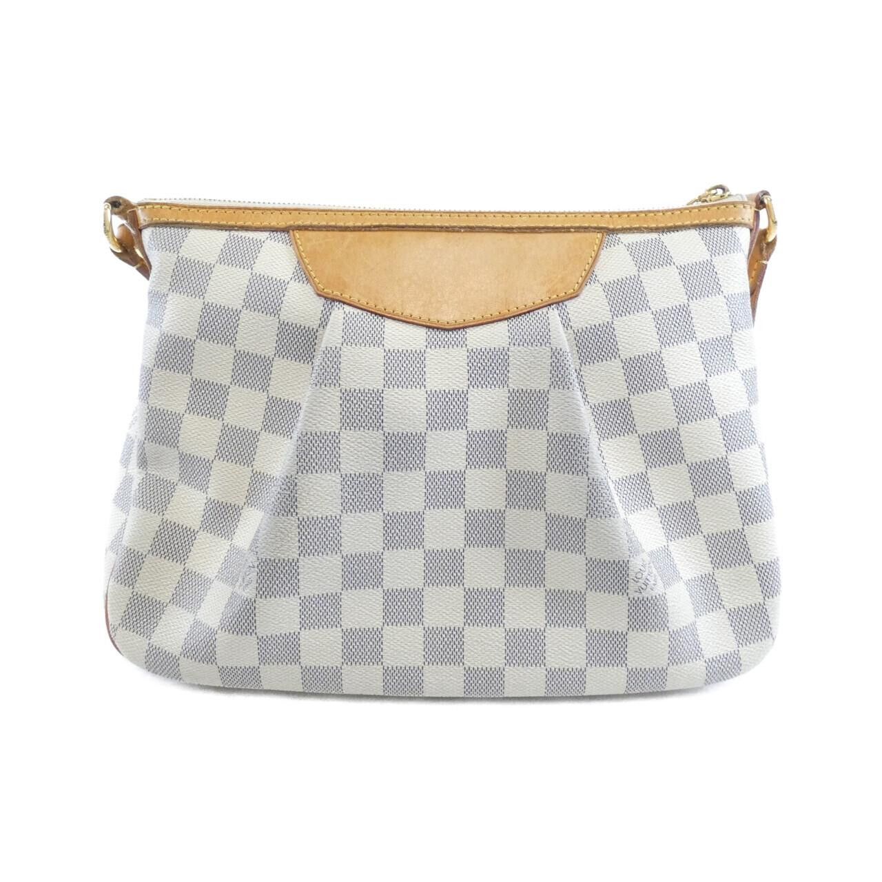 Louis Vuitton Louis Vuitton Louis Vuitton Damier Azur Syracuse Coated Canvas Shoulder Bag Textile Shoulder Bag N41113 DUTY FREE for USA Size ONE SIZE - 2 Thumbnail