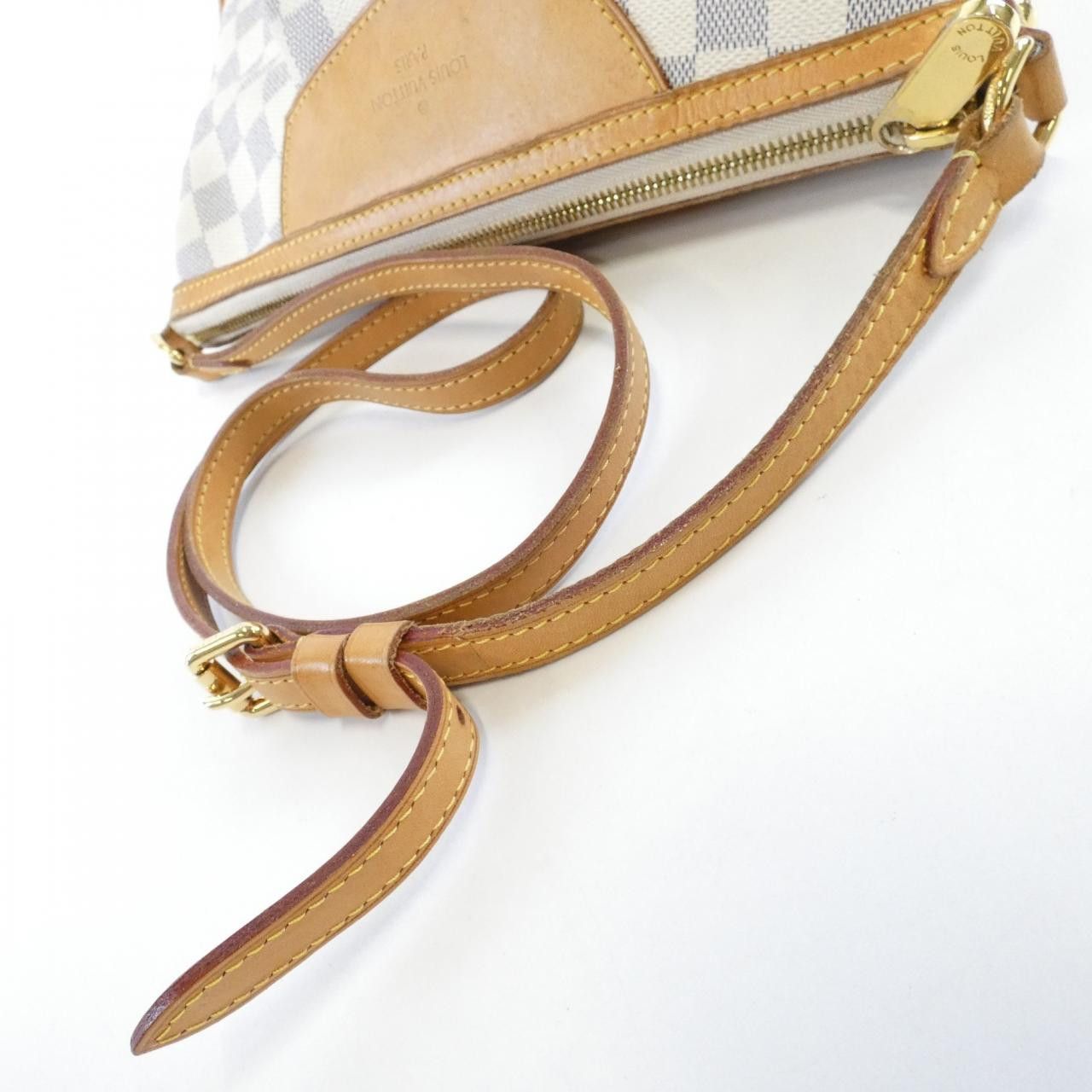 Louis Vuitton Louis Vuitton Louis Vuitton Damier Azur Syracuse Coated Canvas Shoulder Bag Textile Shoulder Bag N41113 DUTY FREE for USA Size ONE SIZE - 8 Thumbnail