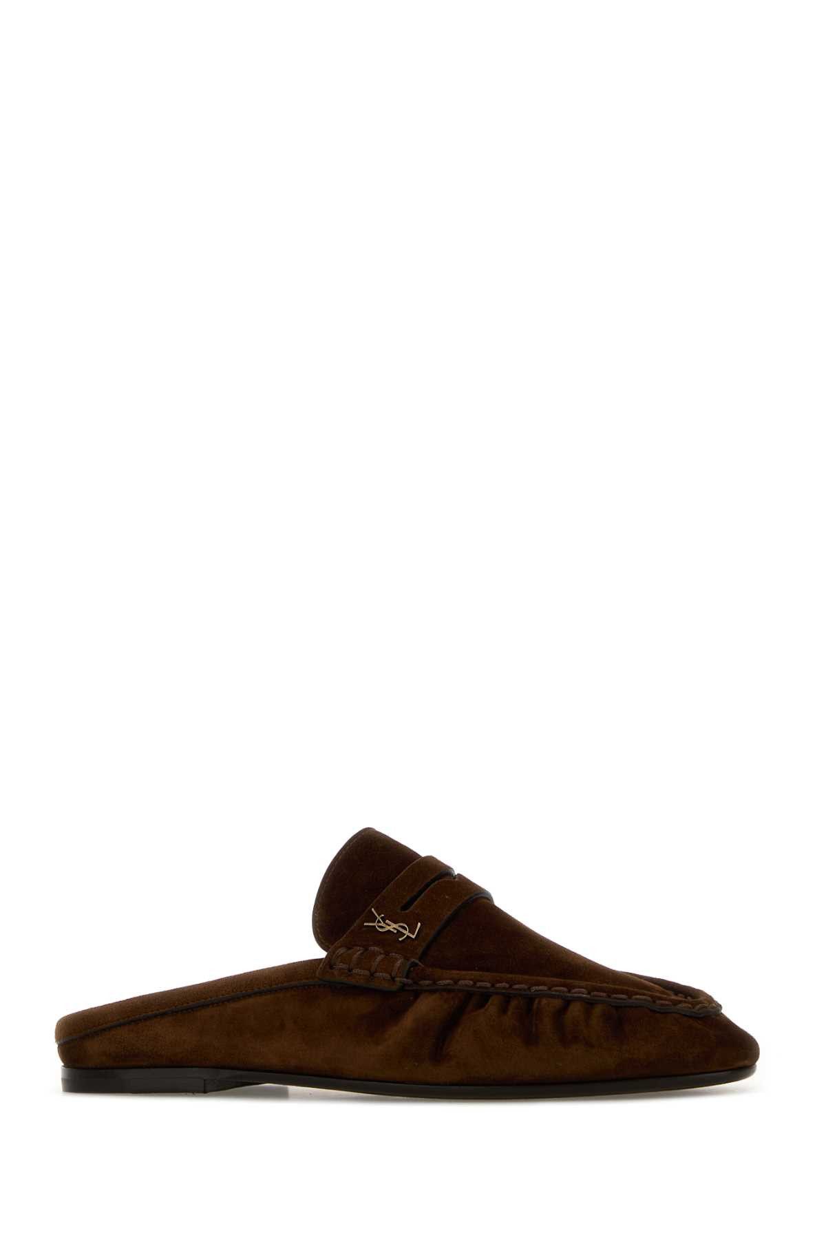 Saint Laurent Paris Brown Suede Le Loafers Slippers Size US 6 / IT 36 - 2 Thumbnail