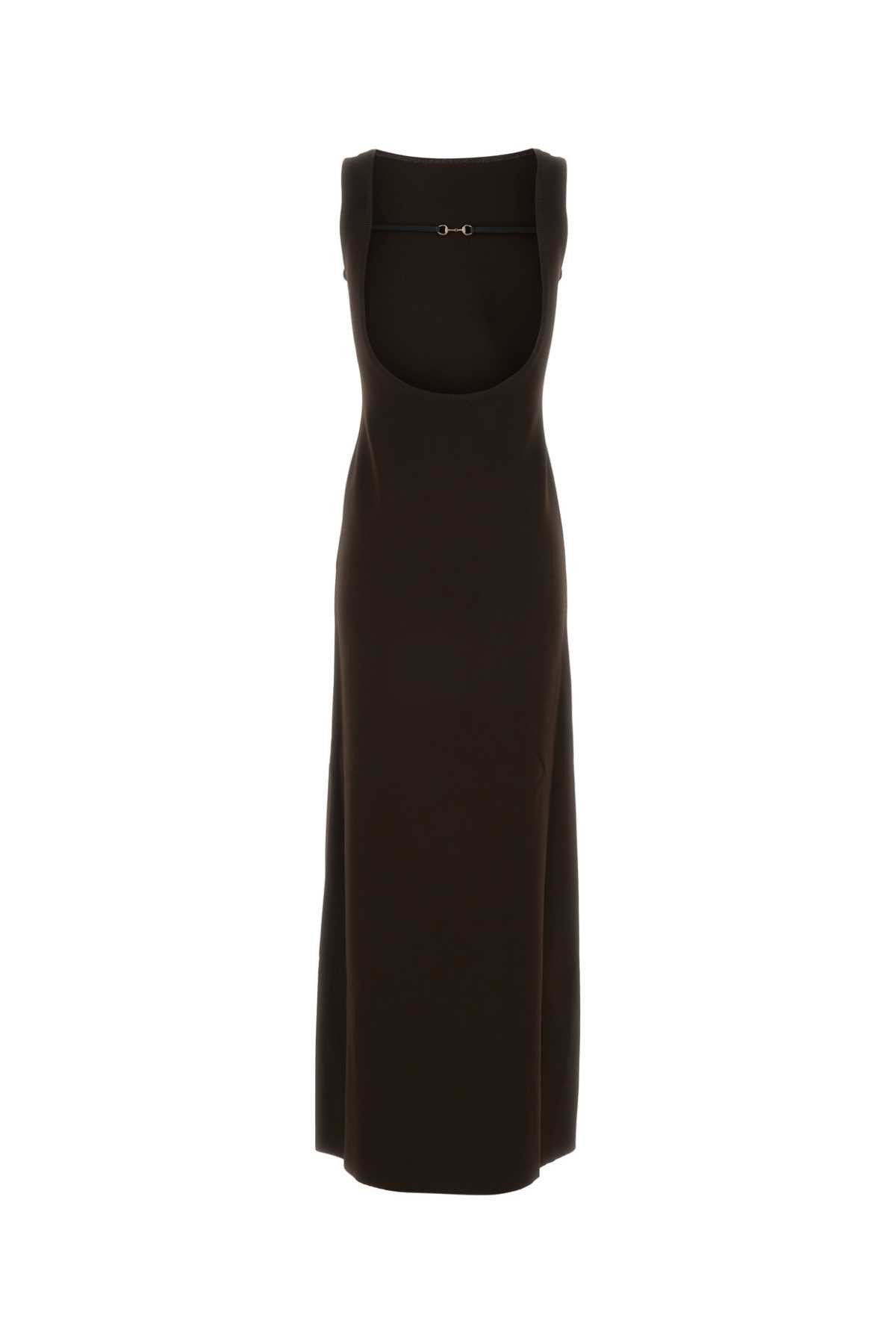 Gucci Chocolate Stretch Viscose Blend Dress Size XS / US 0-2 / IT 36-38 - 2 Thumbnail