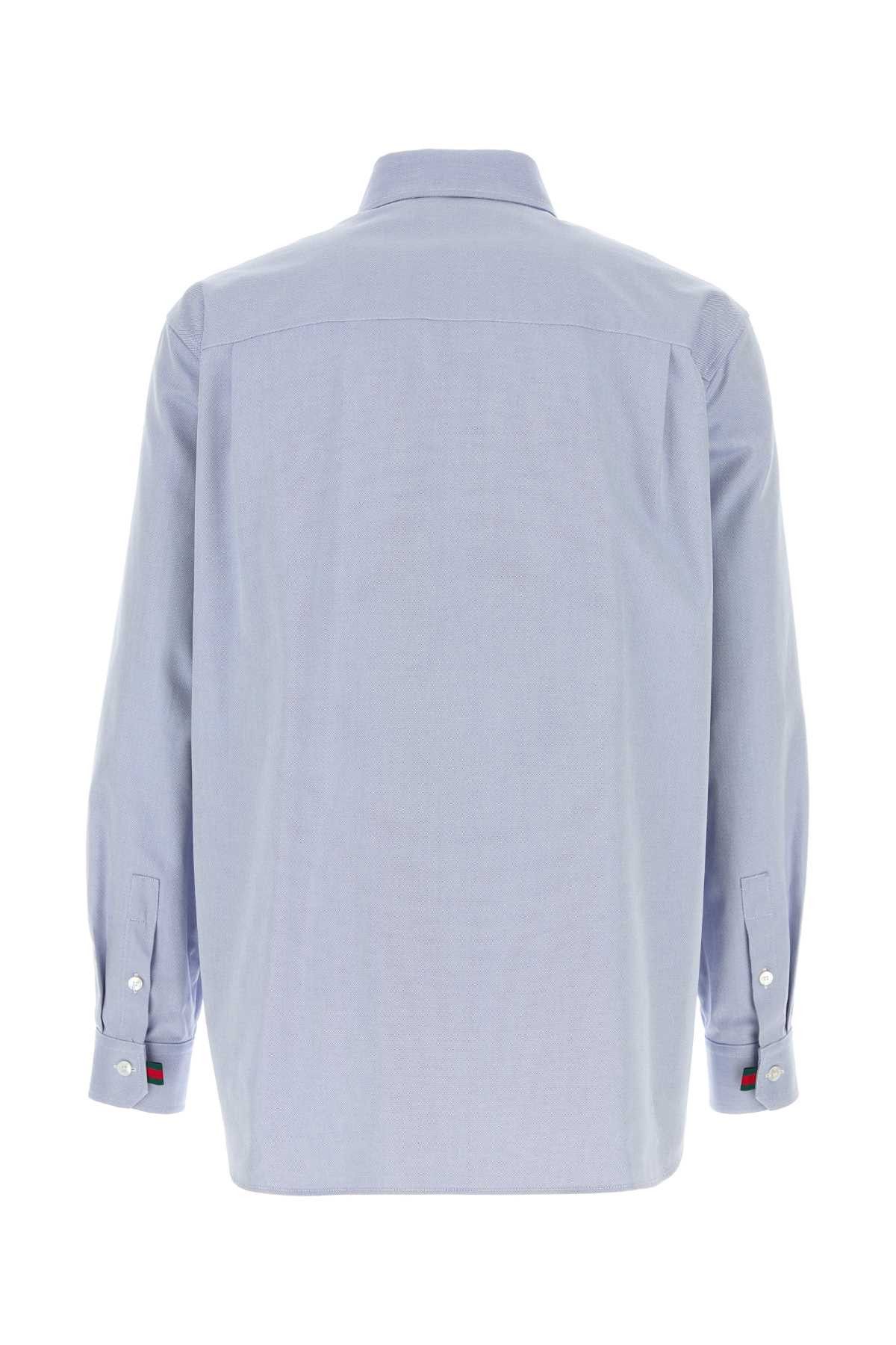 Gucci Powder Blue Oxford Shirt Size US L / EU 52-54 / 3 - 2 Thumbnail