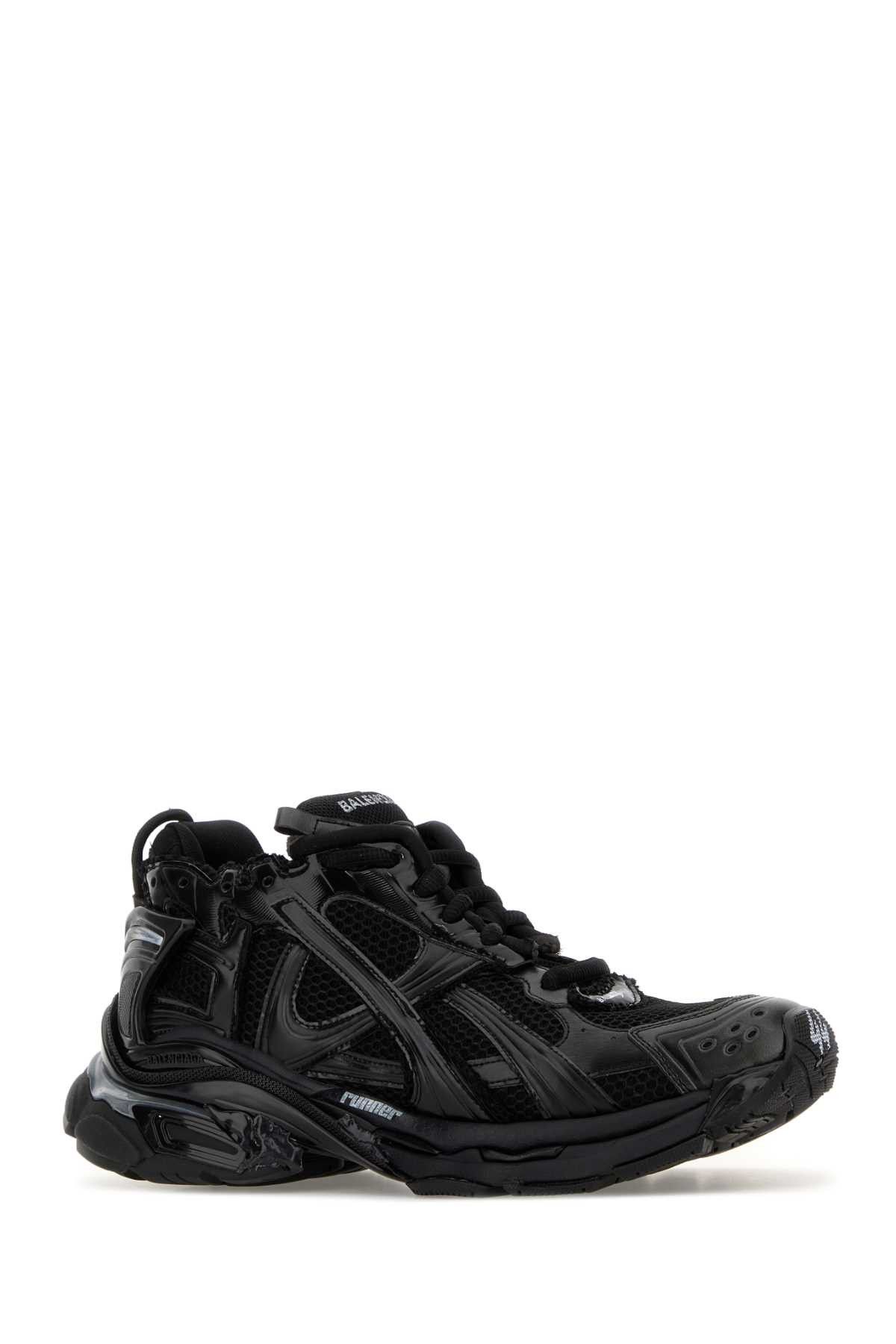 Balenciaga Black Mesh And Rubber Runner Led Sneakers Size US 9 / EU 42 - 2 Thumbnail