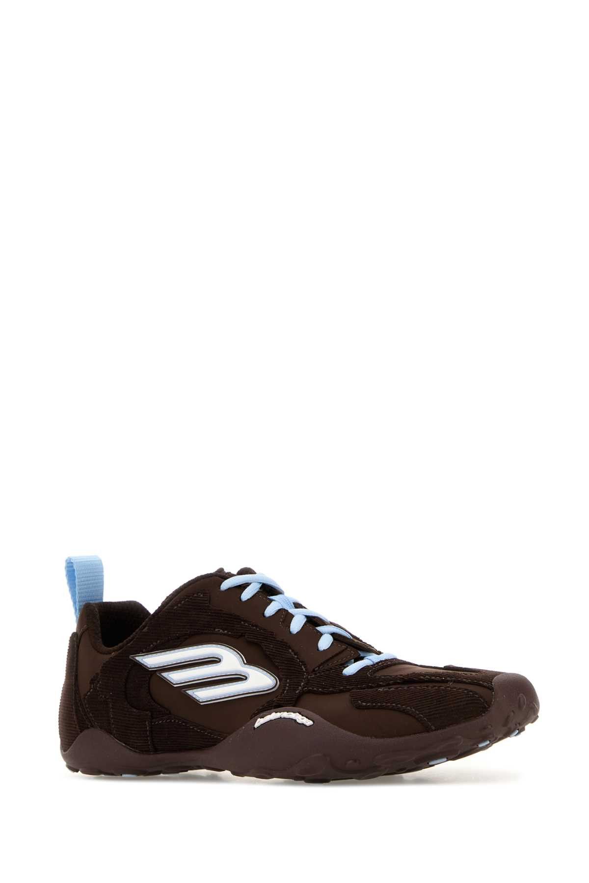 Balenciaga Brown Canvas And Corduroy Monday Ultra Sneakers Size US 10 / IT 40 - 2 Thumbnail