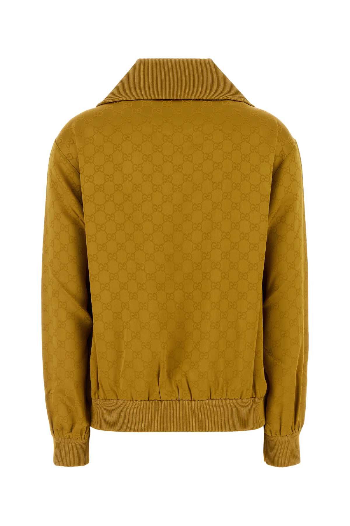 Gucci Mustard Viscose Blend Polo Shirt Size L / US 10 / IT 46 - 2 Thumbnail
