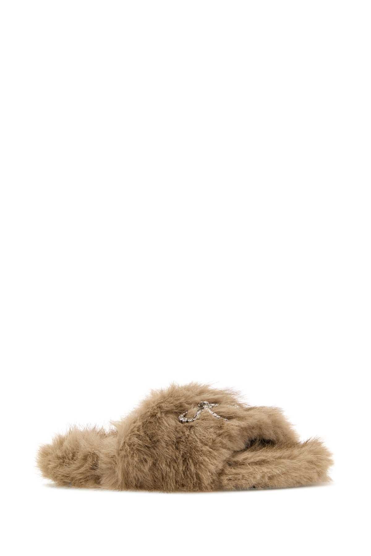 Balenciaga Beige Eco Fur Slippers Size US 10 / IT 40 - 2 Thumbnail