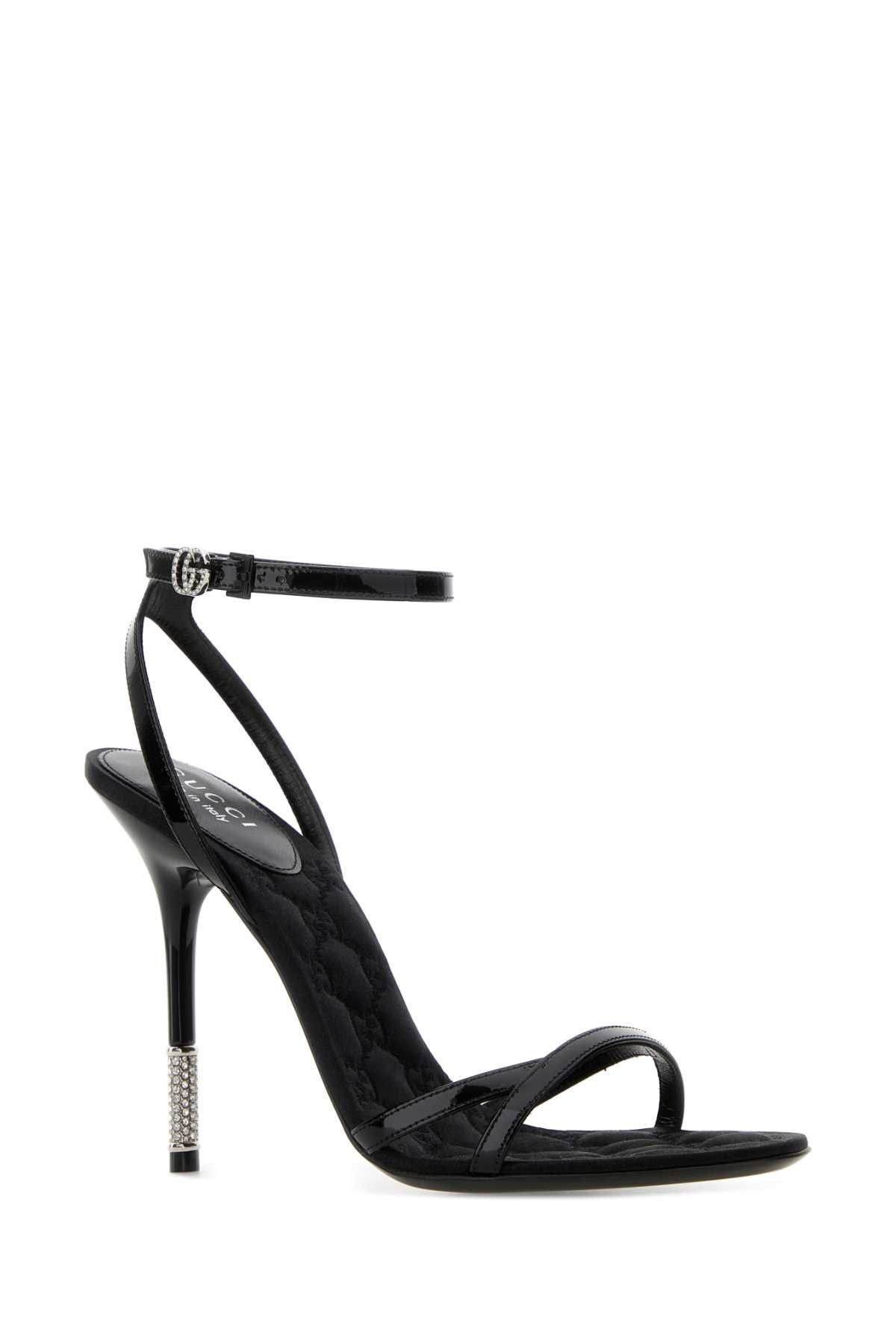 Gucci Black Leather Sandals Size US 7 / IT 37 - 2 Thumbnail