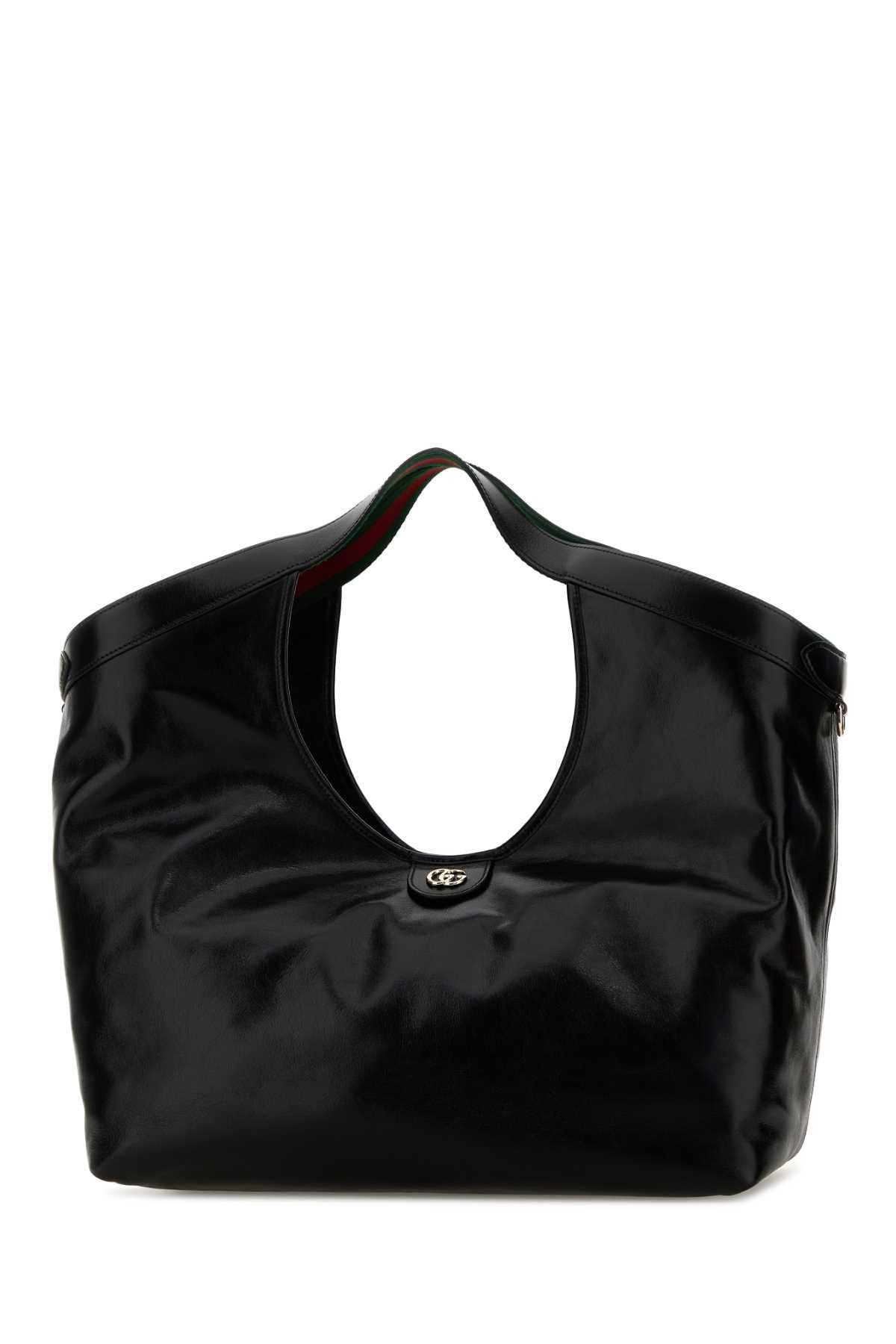 Gucci Black Leather Large Gucci Giglio Shopping Bag Size ONE SIZE - 2 Thumbnail