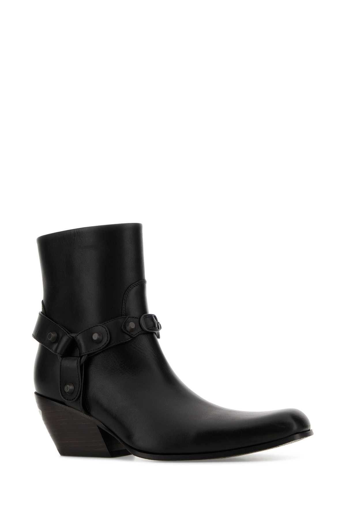 Balenciaga Black Leather Memphis Ankle Boots Size US 9 / IT 39 - 2 Thumbnail