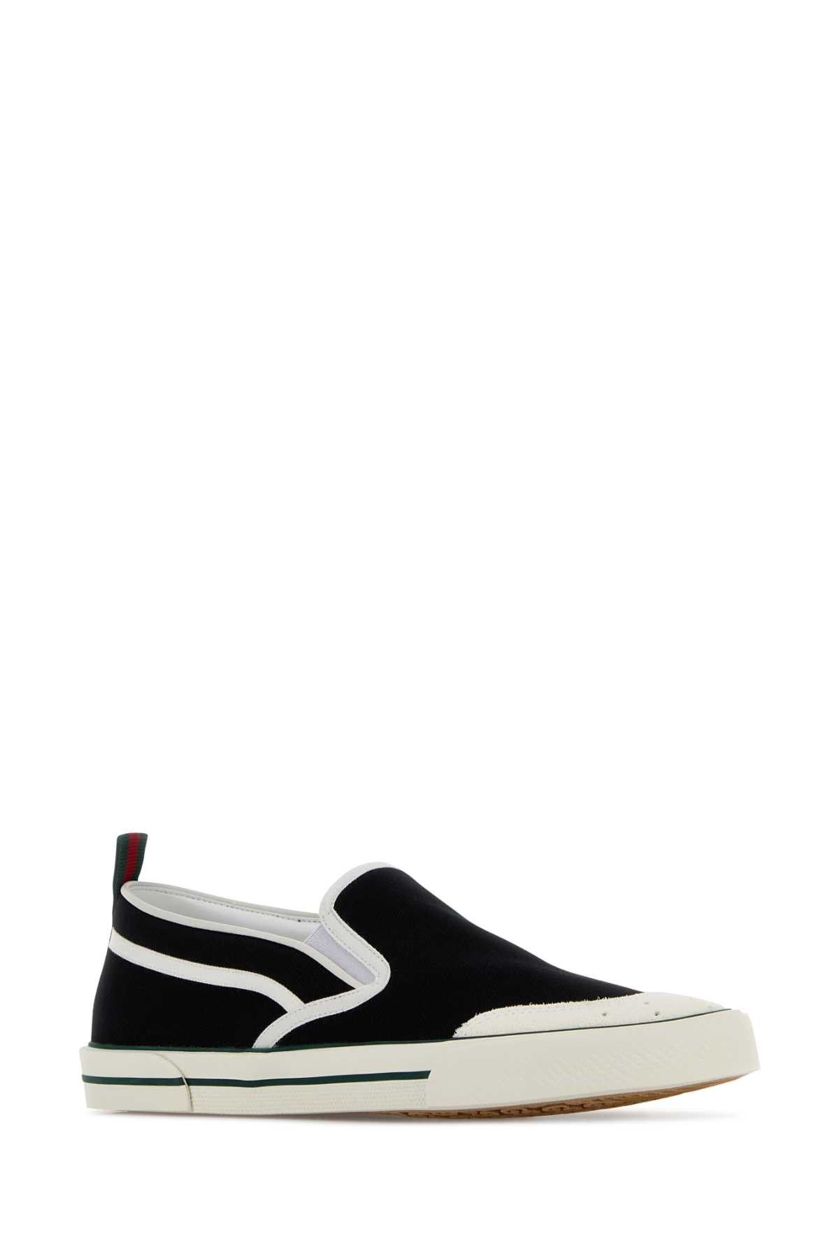 Gucci Black Canvas Slip Ons Size US 11 / EU 44 - 2 Thumbnail