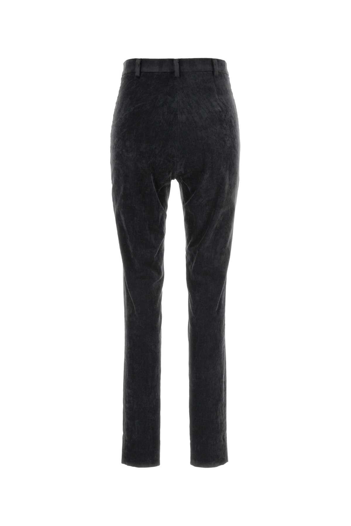 Gucci Charcoal Stretch Velvet Pant Size 27" / US 4 / IT 40 - 2 Thumbnail