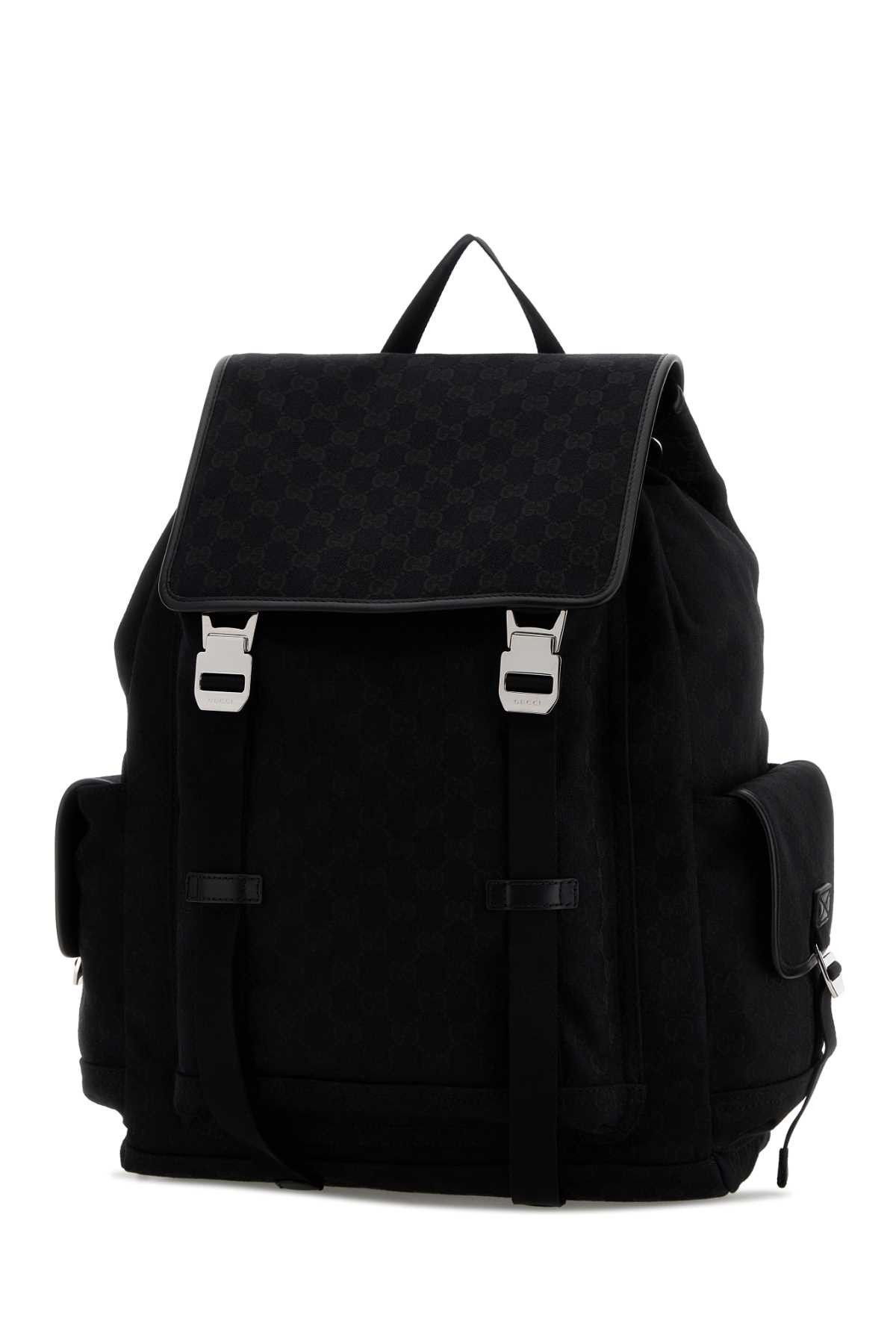 Gucci Black Canvas Backpack Size ONE SIZE - 2 Thumbnail