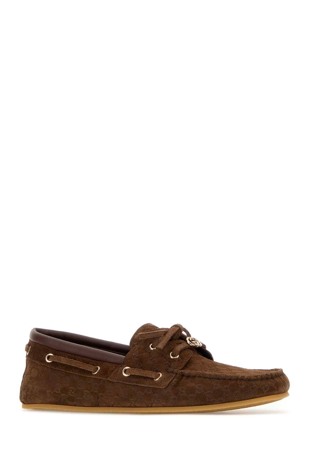 Gucci Brown Suede Loafers Size US 5 / IT 35 - 2 Thumbnail